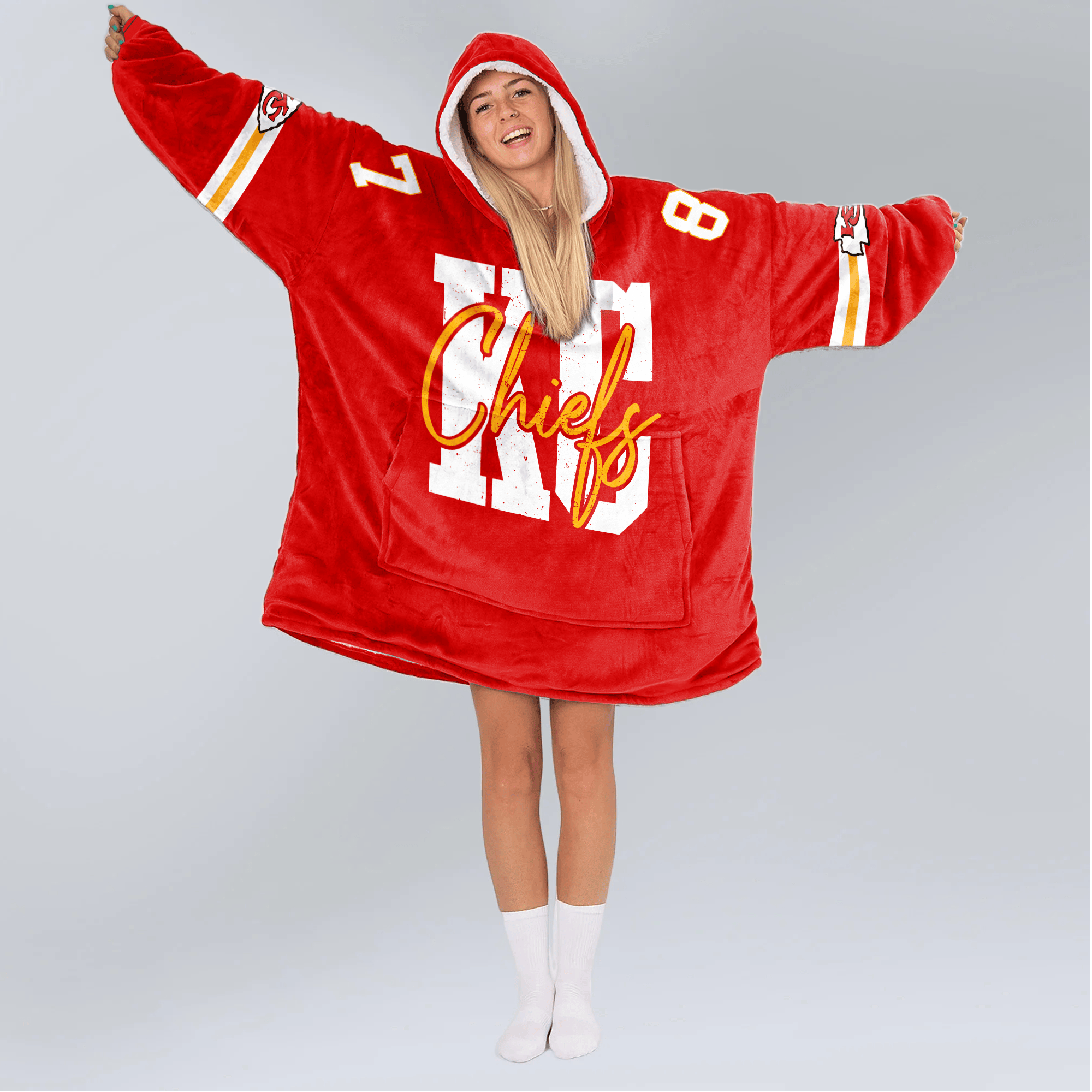 Kansas City Football Unisex Blanket Hoodie