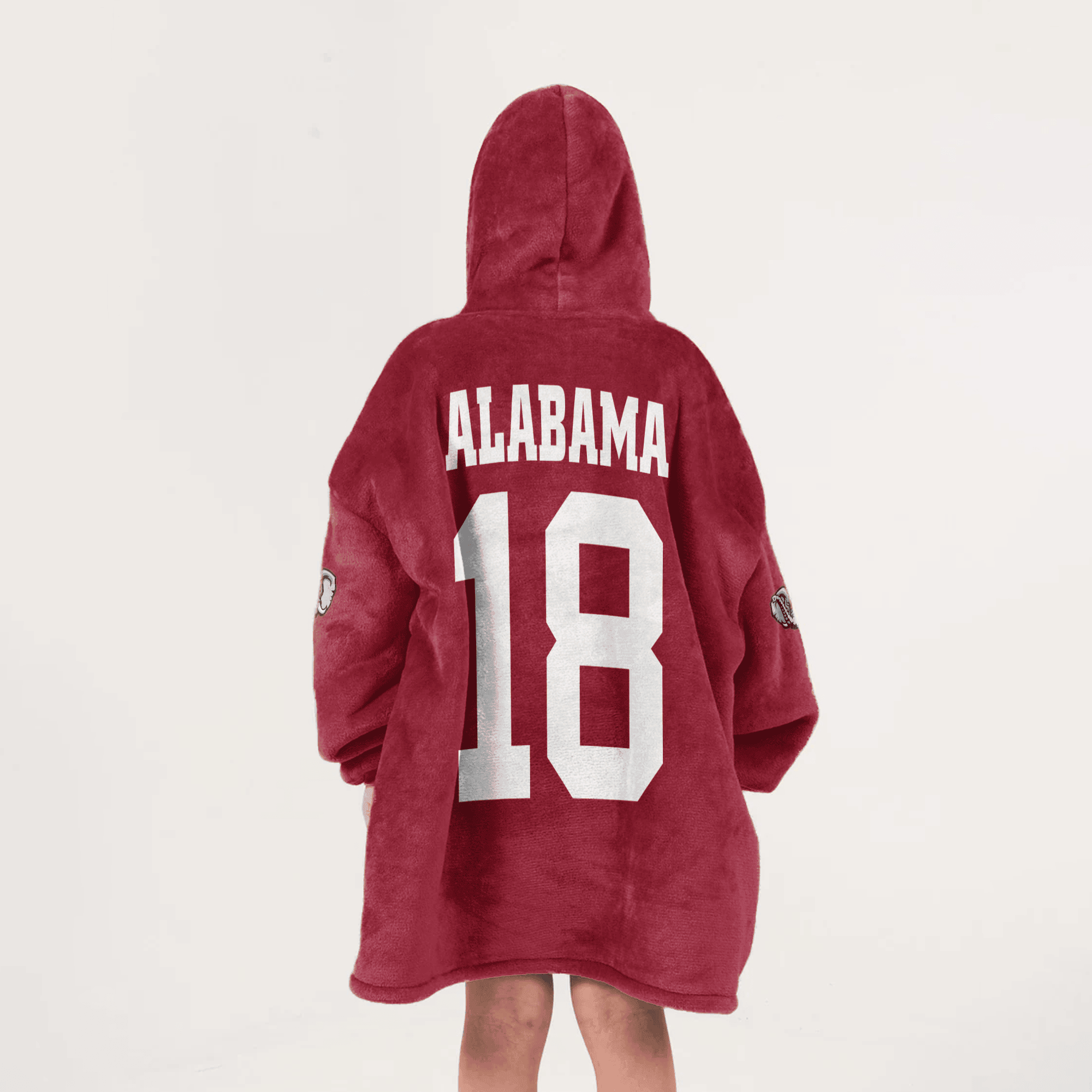 Kid 18 Alabama Football Unisex Blanket Hoodie
