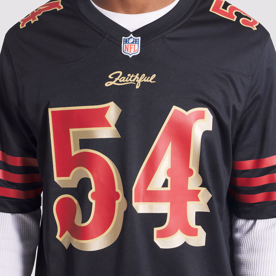 Fred Warner #54 San Francisco 49ers 2025 Rivalries Collection Game Jersey - Black