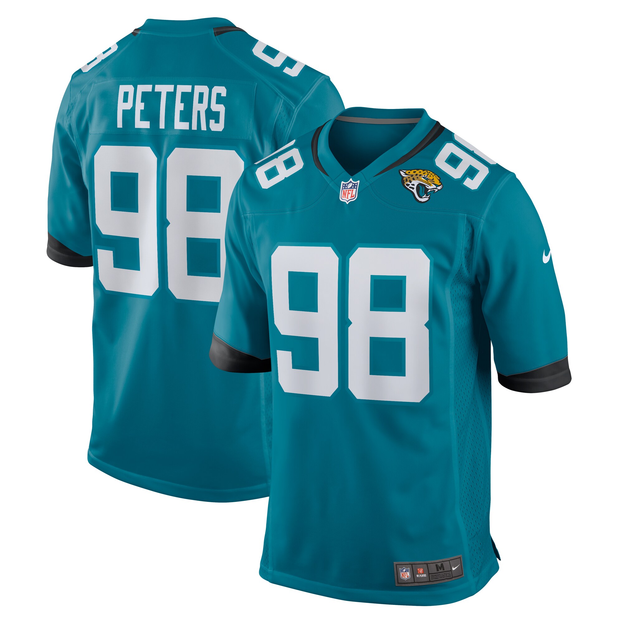 Corey Peters Jacksonville Jaguars  Home Game Player Jersey - Teal