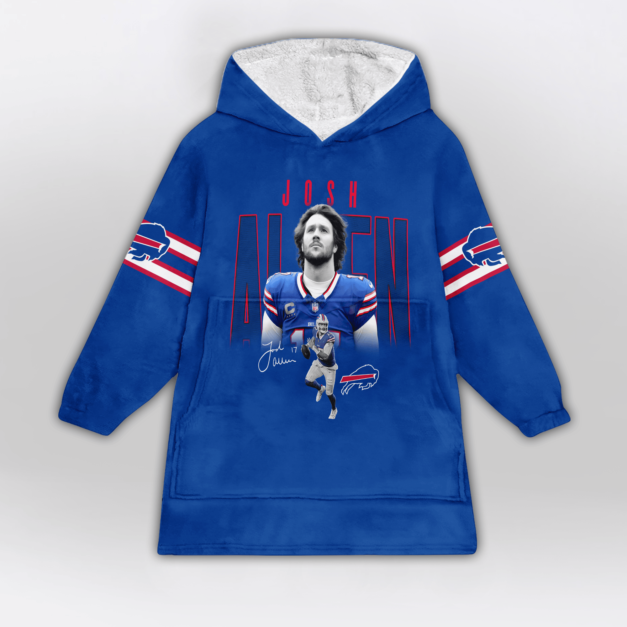 Adult J.A 17 Buffalo Football Unisex Blanket Hoodie