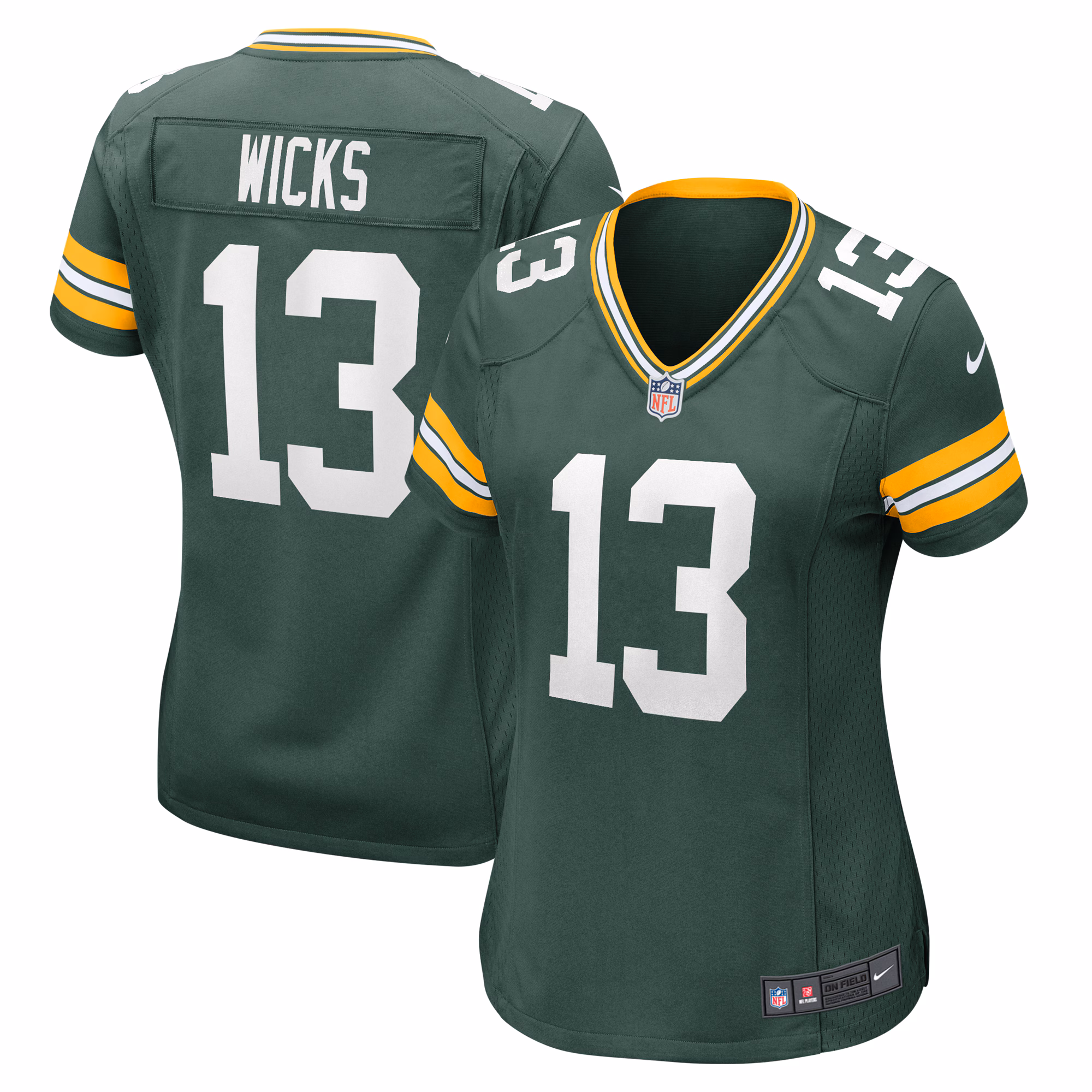 Dontayvion Wicks Green Bay Packers Women's  Game Jersey -  Green