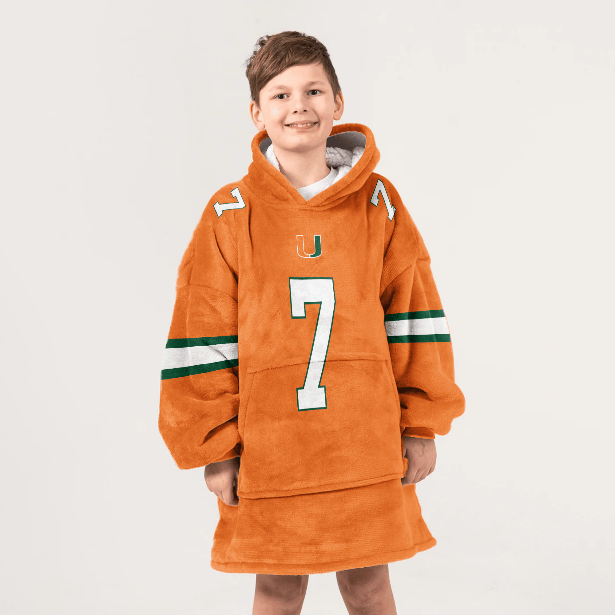 Kid C.J.D 7 Miami Football Unisex Blanket Hoodie