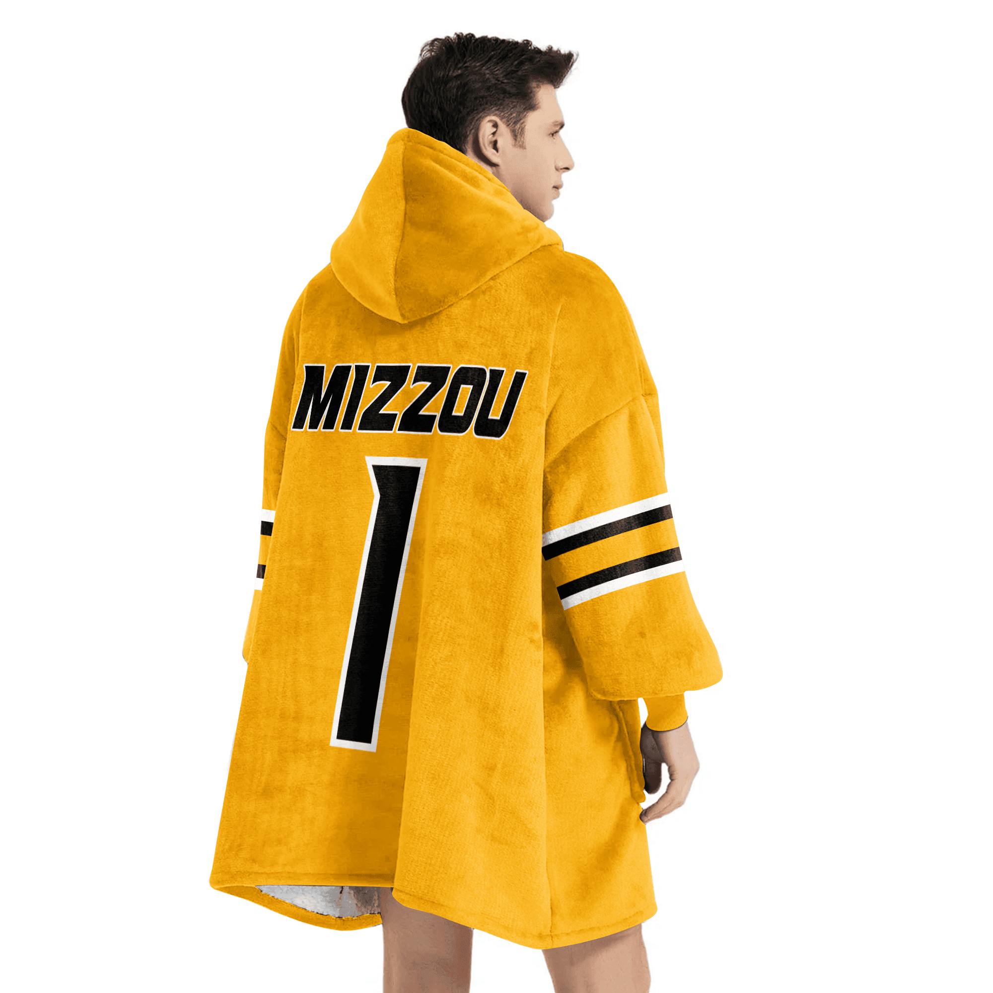 Adult #1 Missouri Football Unisex Blanket Hoodie