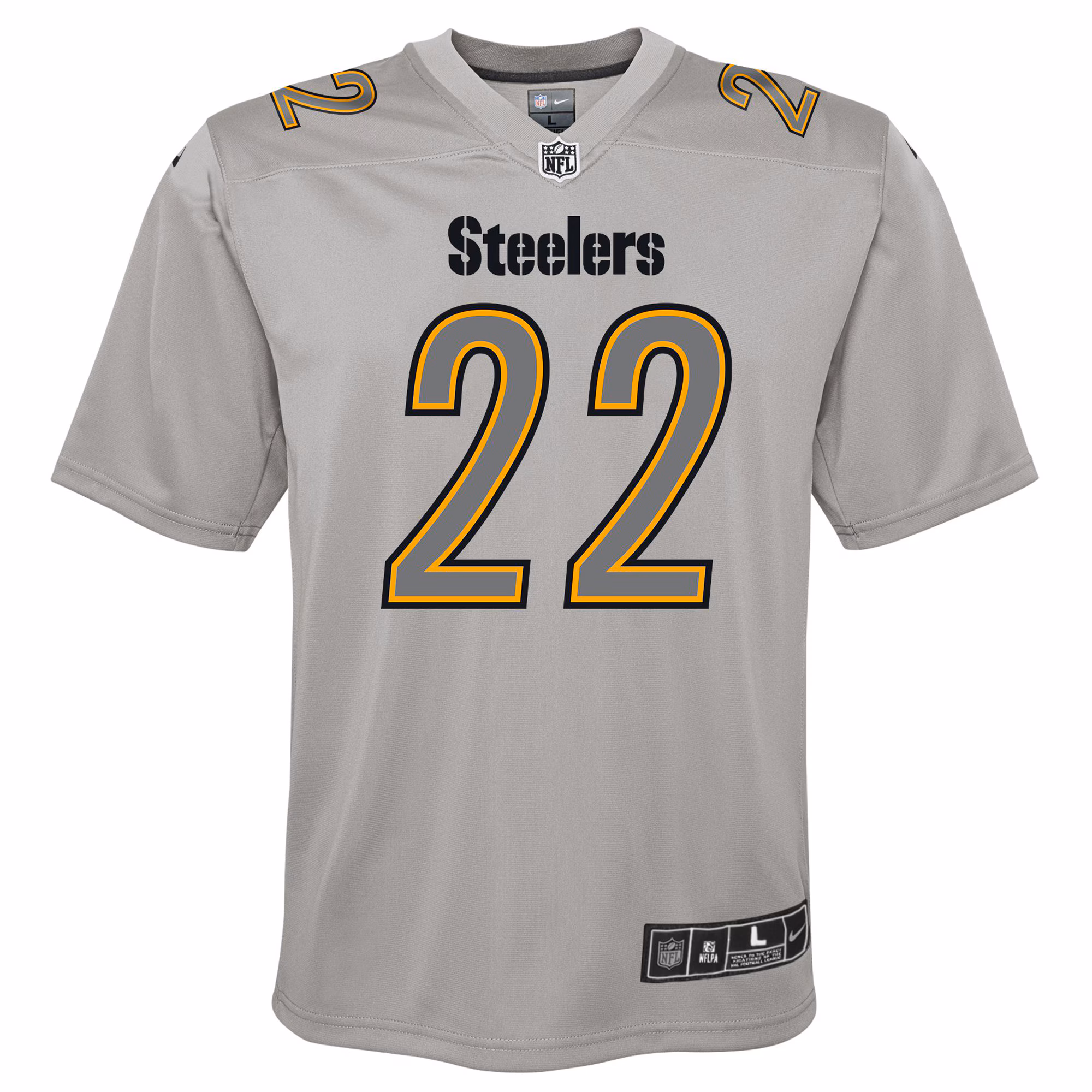 Najee Harris Pittsburgh Steelers Youth Atmosphere Game Jersey - Gray