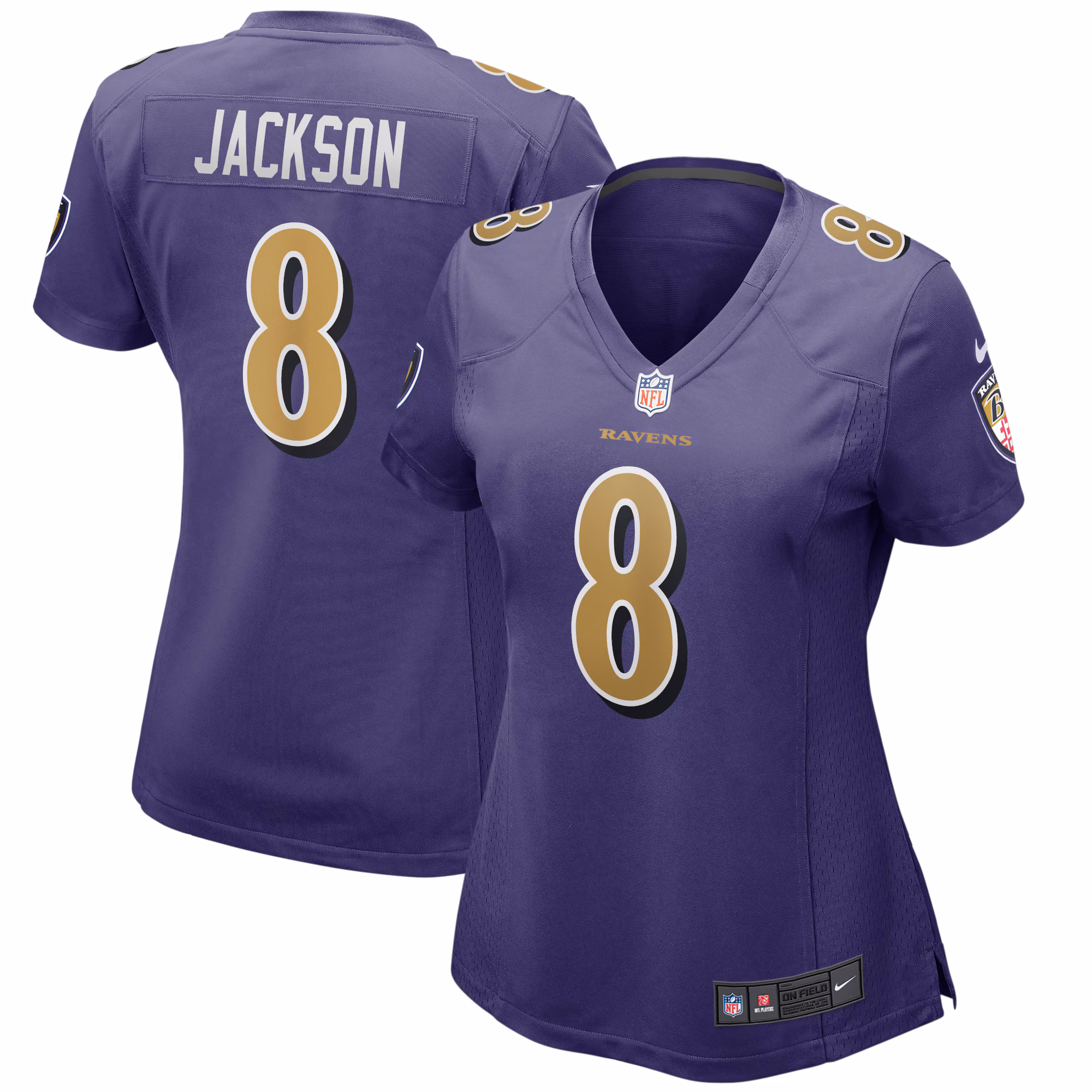 Lamar Jackson Baltimore Ravens Women's Alternate Game Player Jersey - Purple