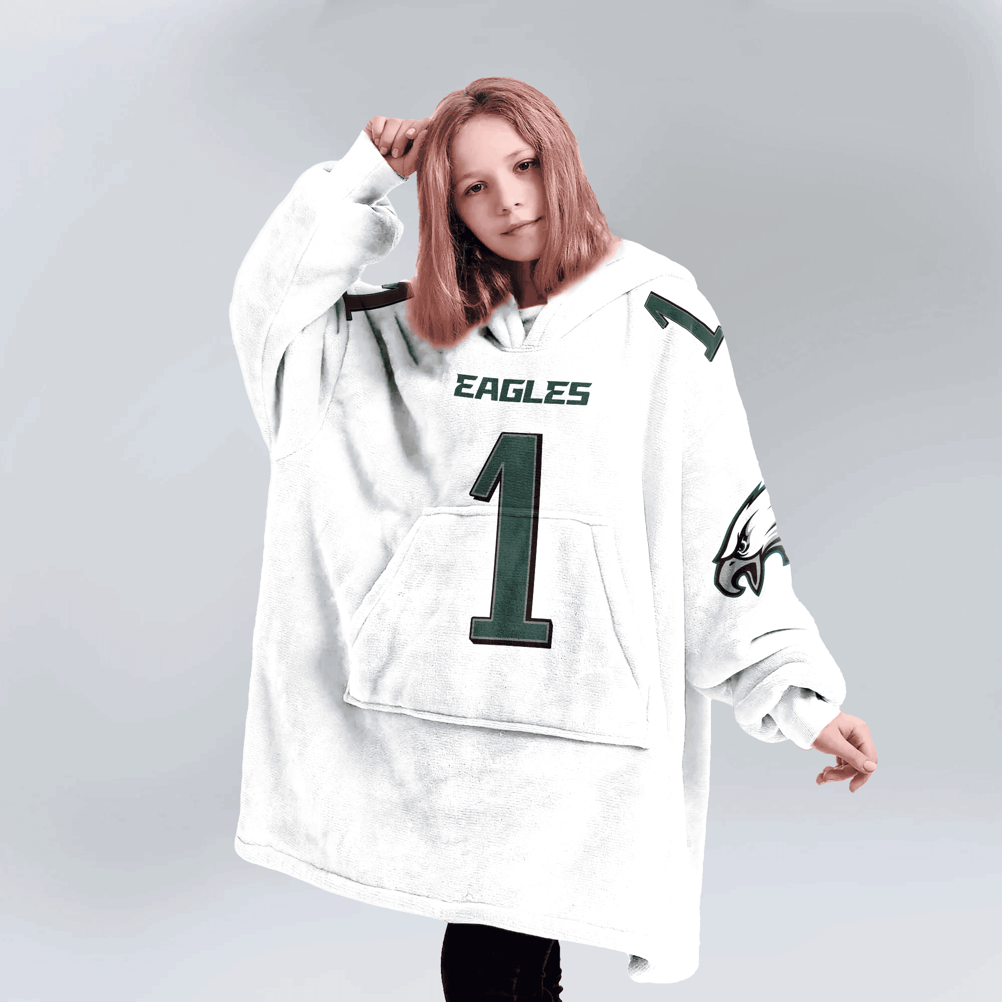 Adult 1 Philadelphia Football Unisex Blanket Hoodie