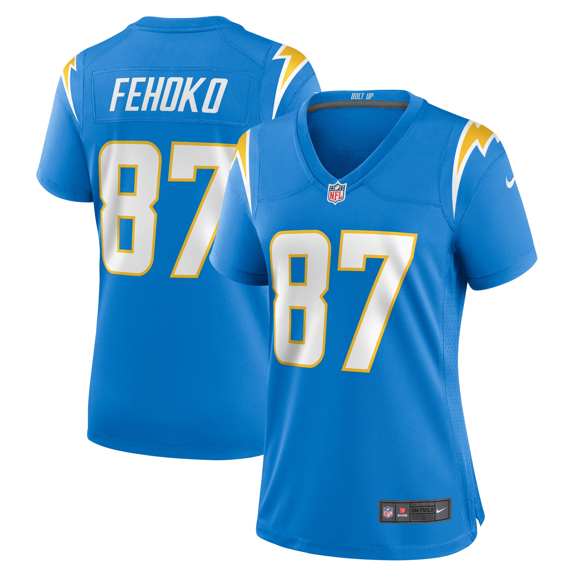 Simi Fehoko Los Angeles Chargers Women's  Game Jersey -  Powder Blue