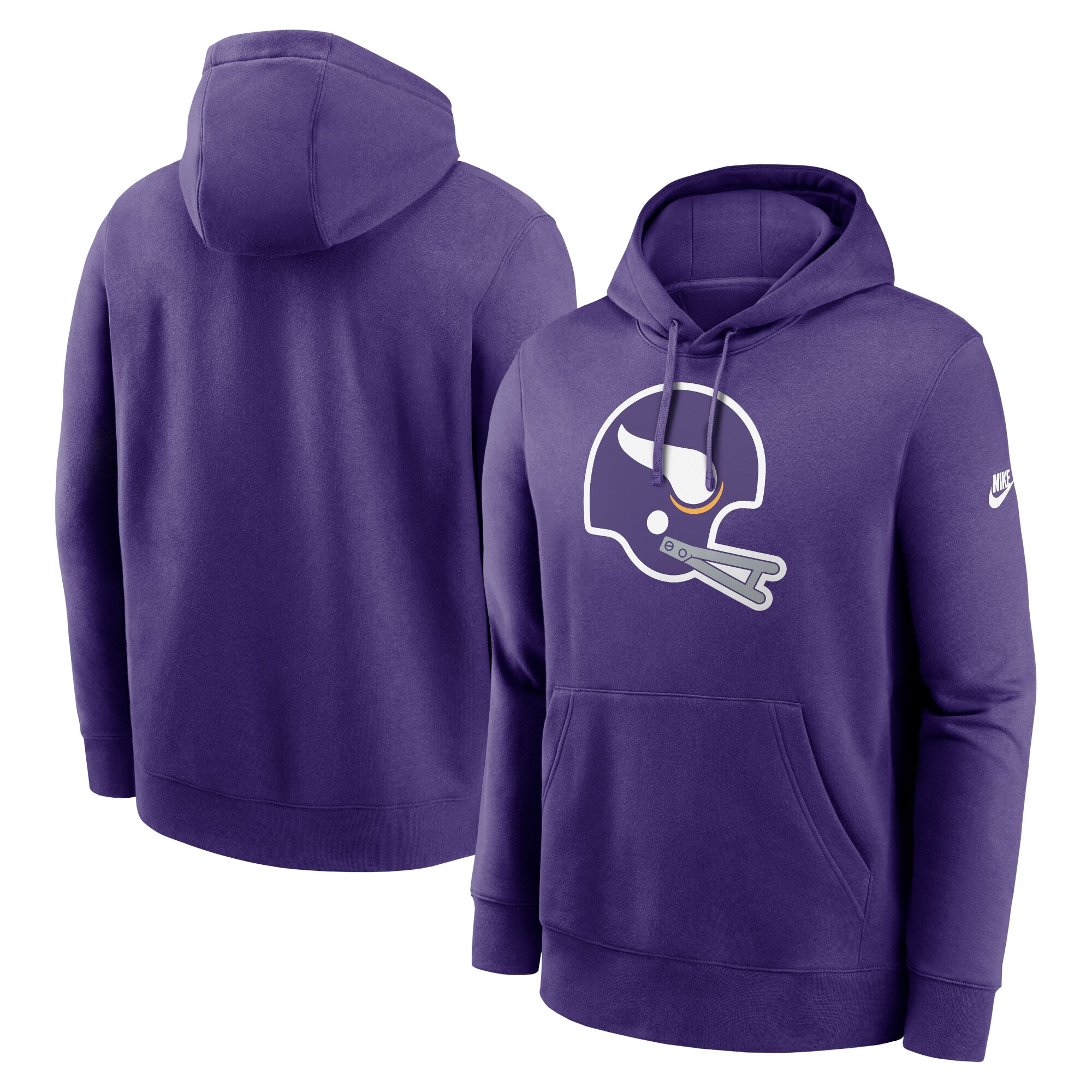 Minnesota Vikings Rewind Club Logo Pullover Hoodie - Purple