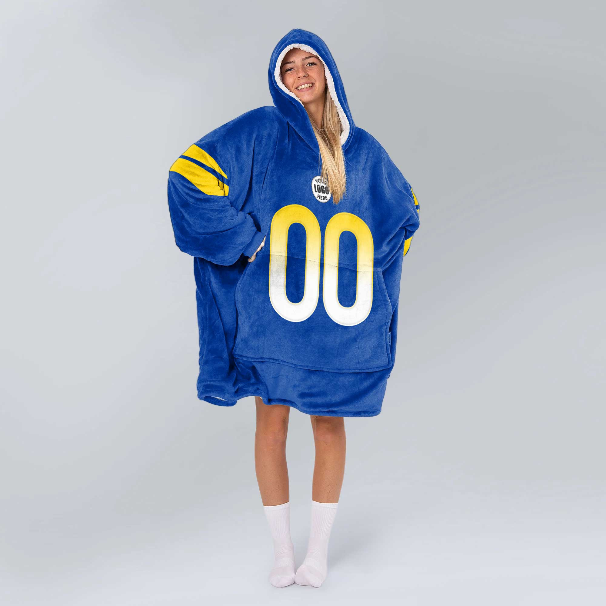 Adult Custom Blanket Hoodie Los Angeles Inspired Color