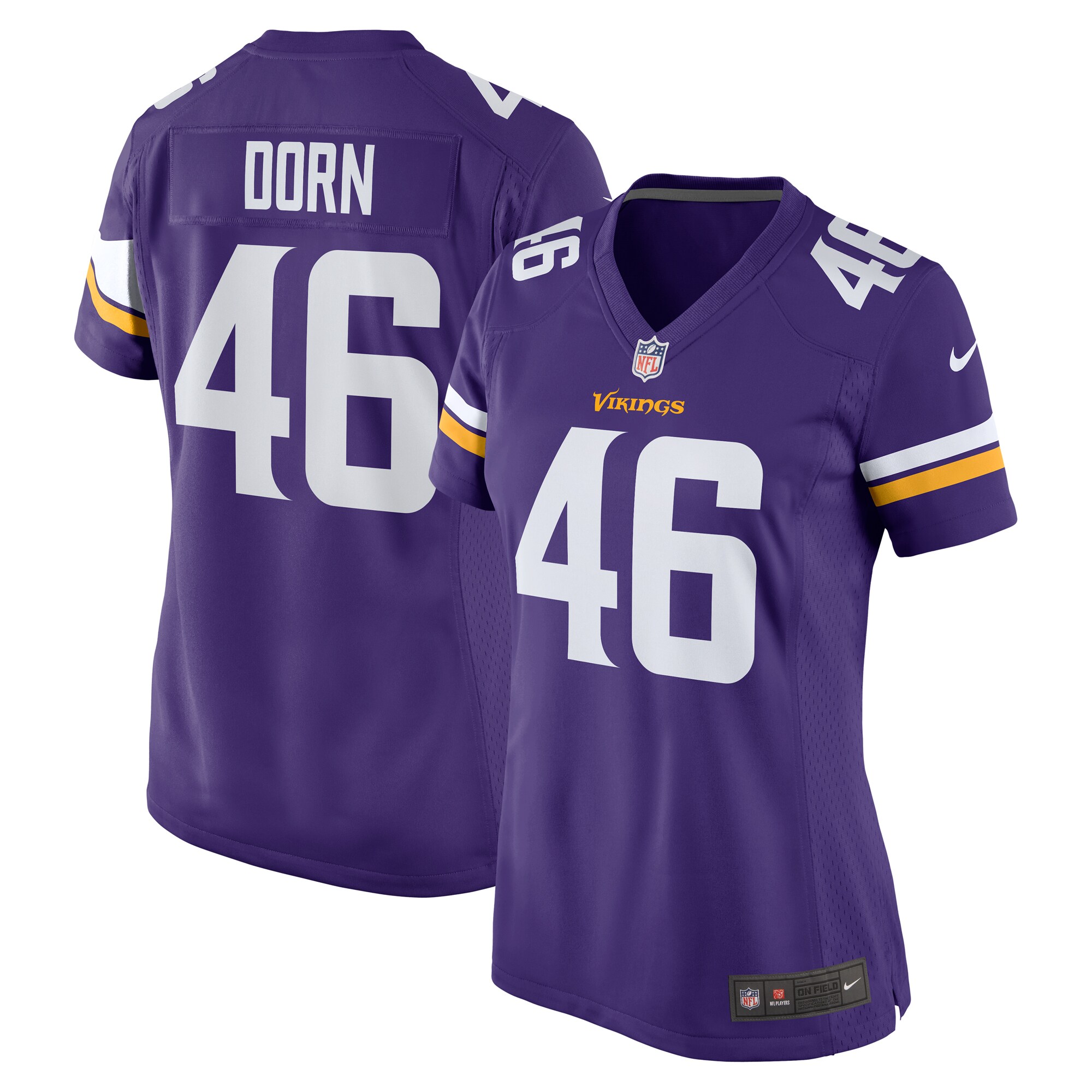 Myles Dorn Minnesota Vikings  Women's Game Jersey - Purple