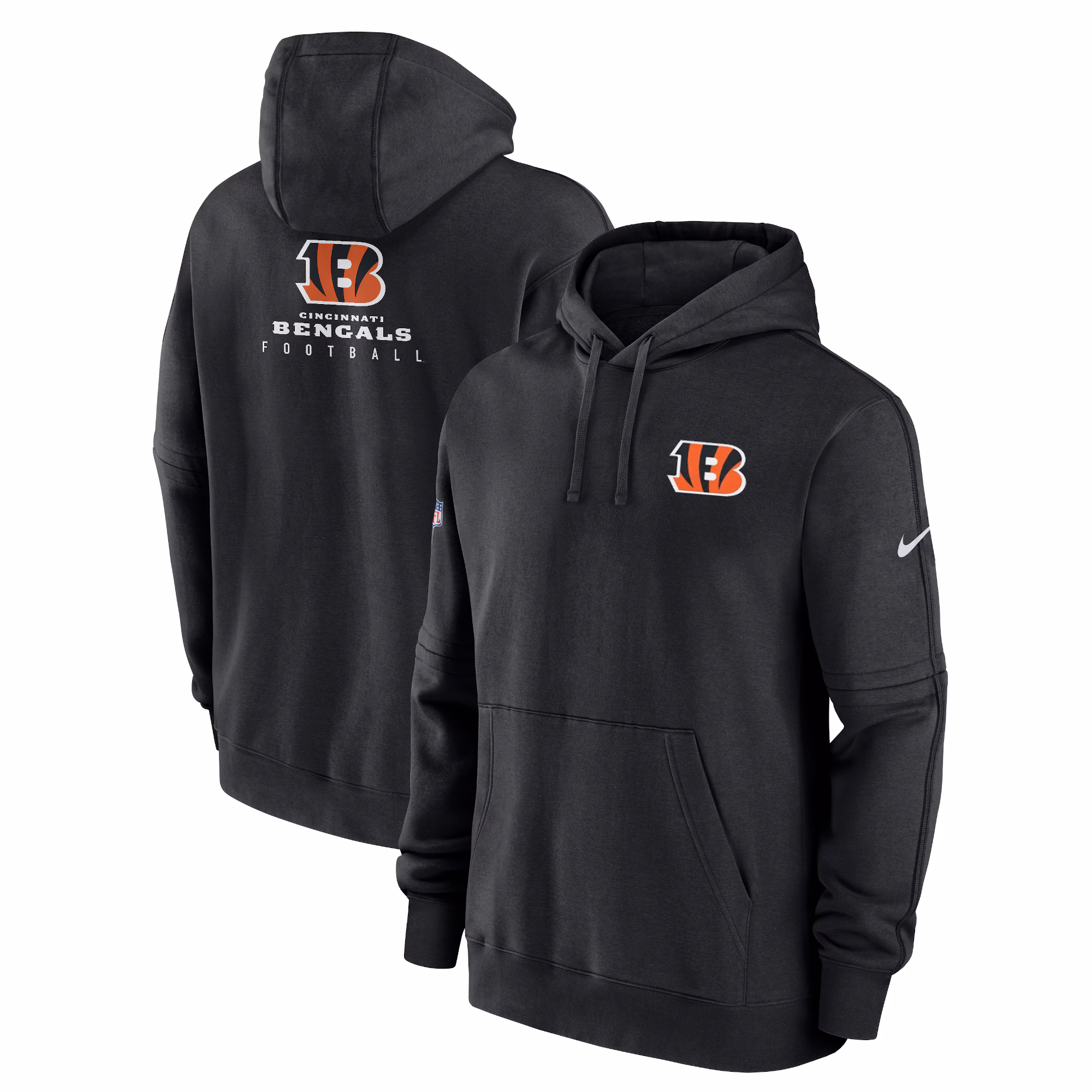 Cincinnati Bengals Sideline Club Fleece Pullover Hoodie - Black