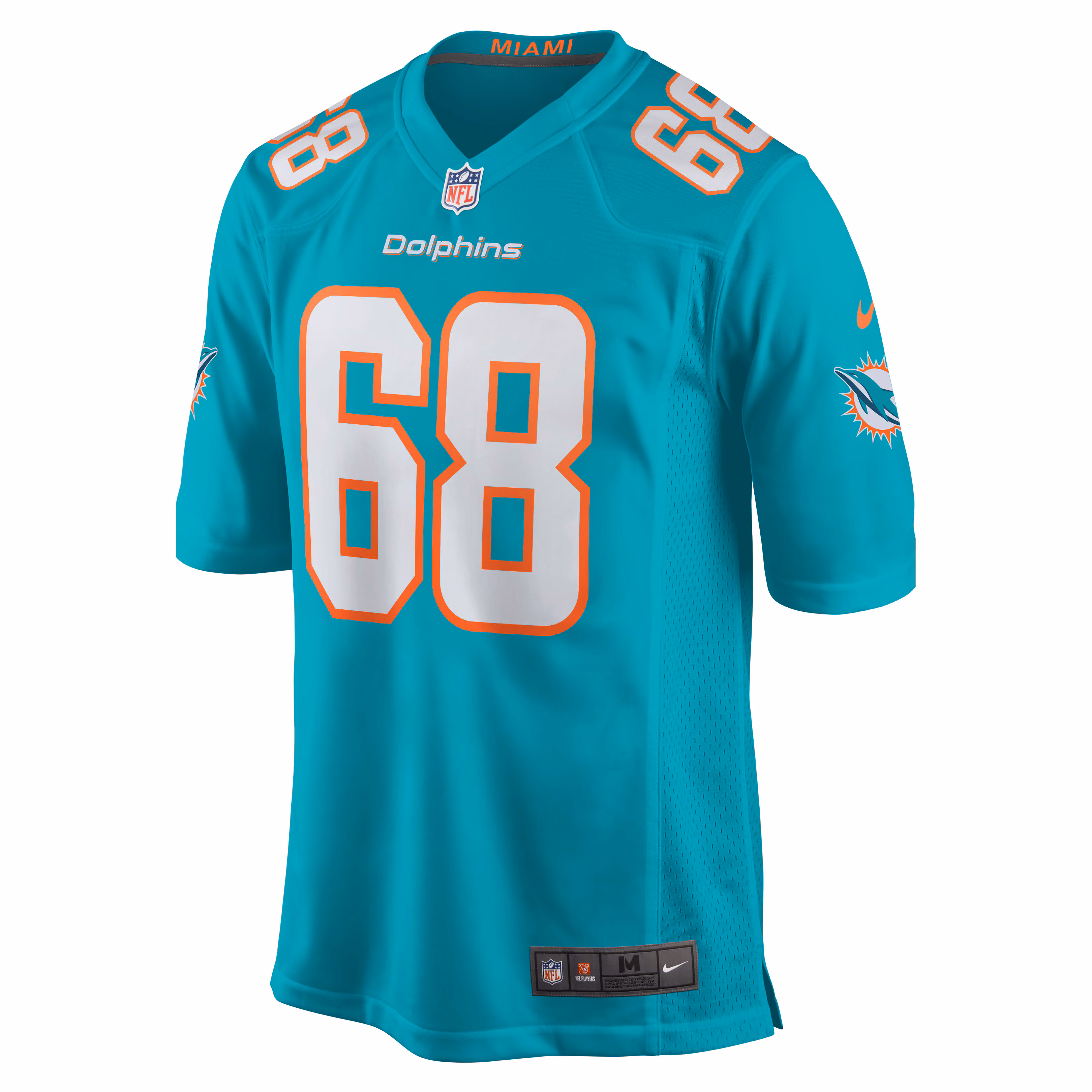 Robert Hunt Miami Dolphins Game Jersey - Aqua
