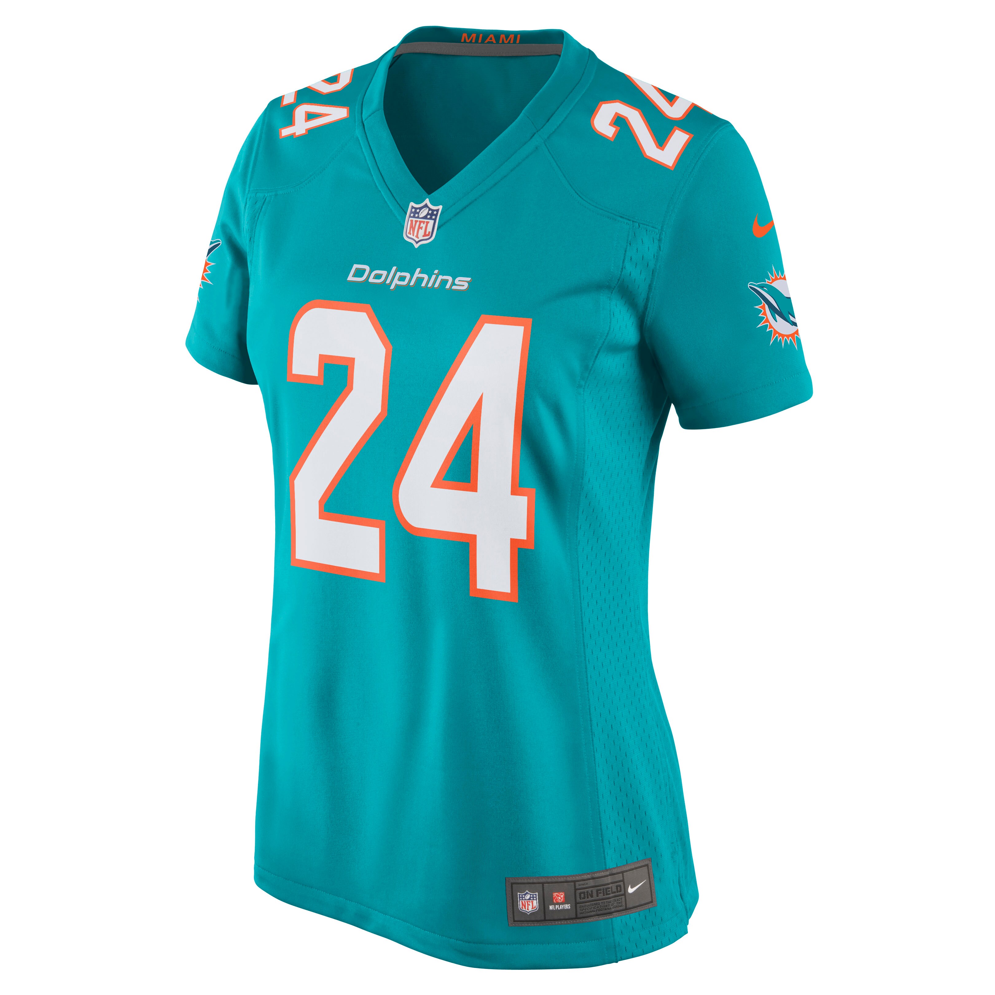 Byron Jones Miami Dolphins  Women's Game Jersey - Aqua