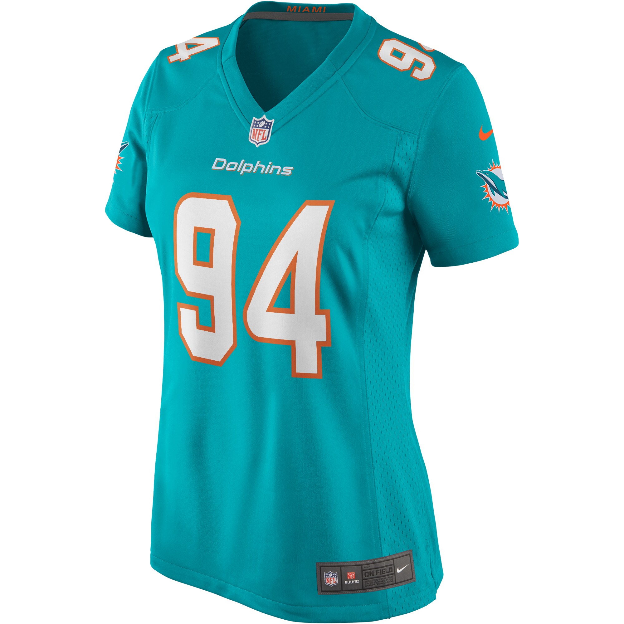 Christian Wilkins Miami Dolphins  Women's Game Jersey - Aqua