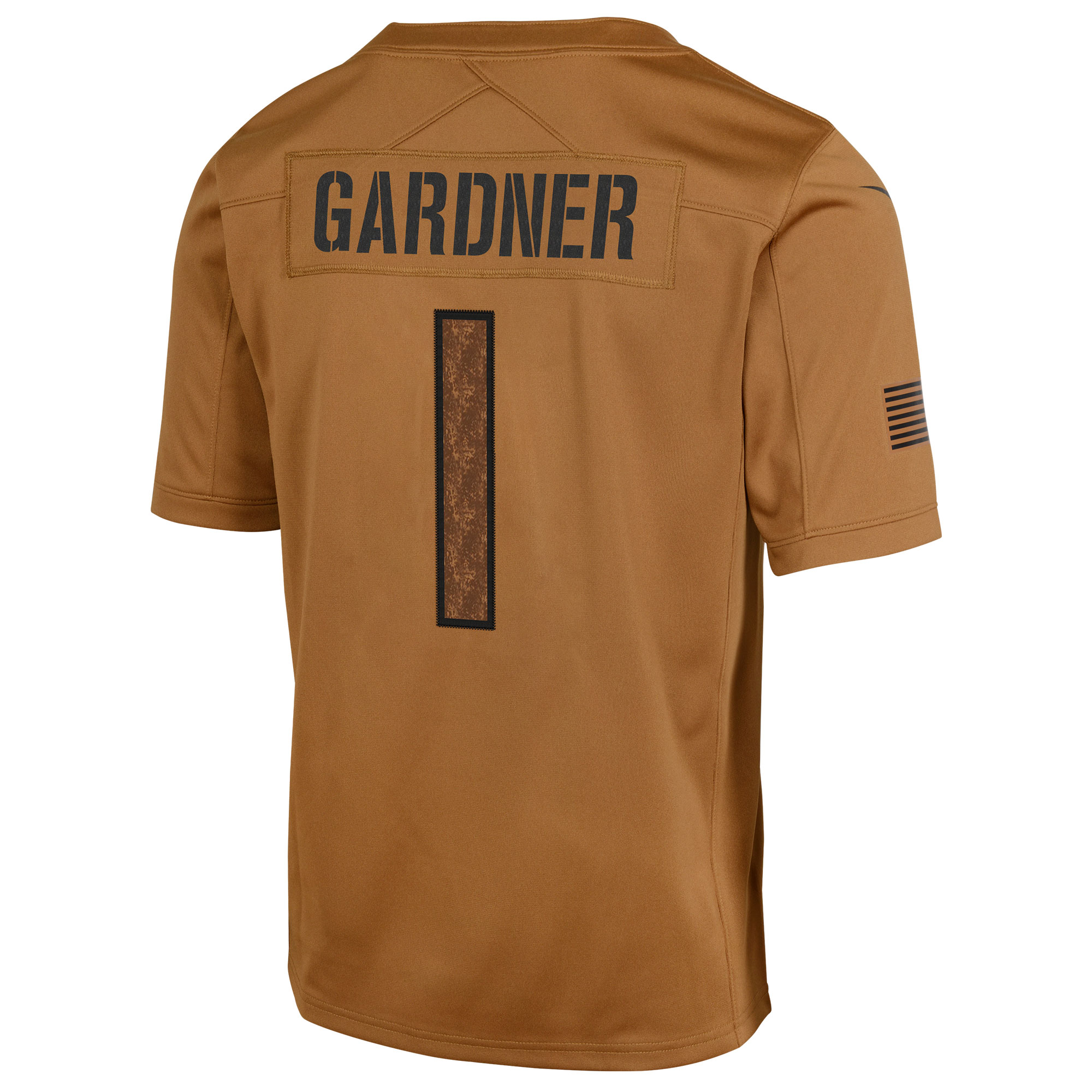 Ahmad Sauce Gardner New York Jets  Youth 2023 Salute To Service Limited Jersey - Brown