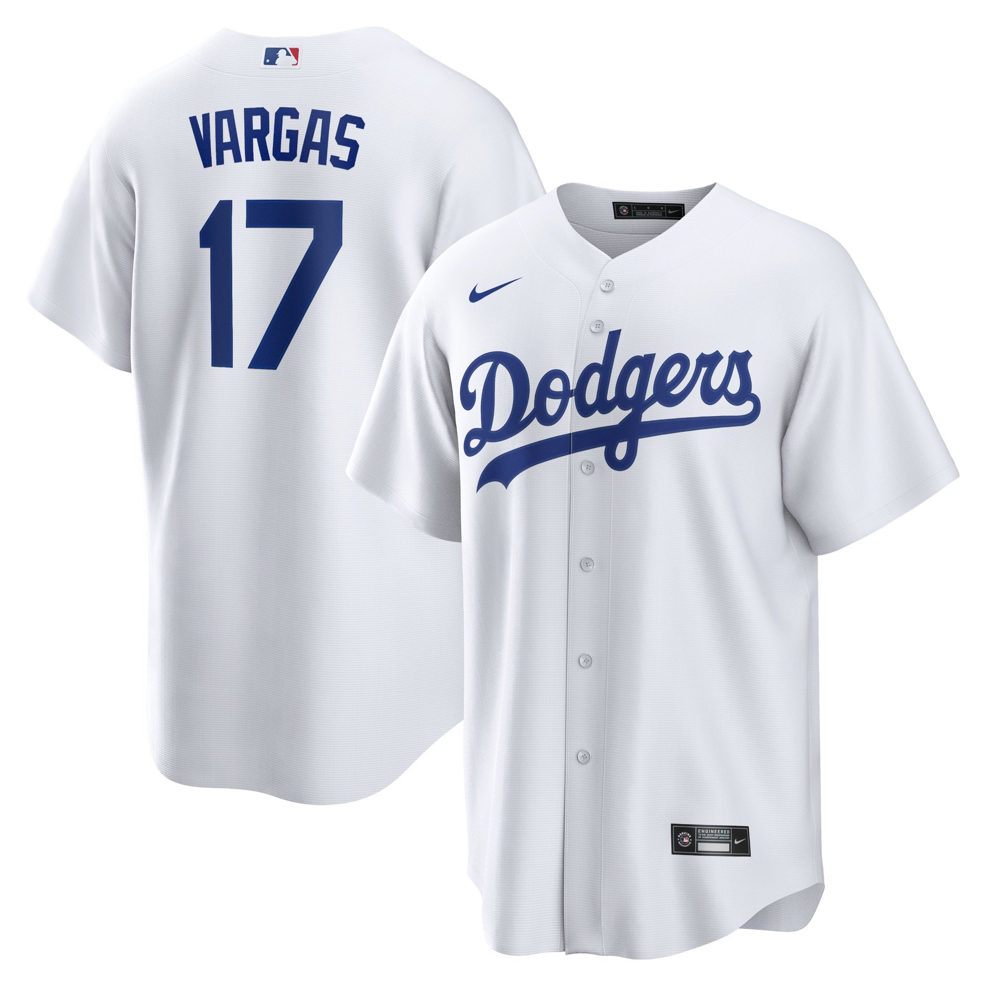 Men's Los Angeles Dodgers Miguel Vargas  White Replica Player Jersey