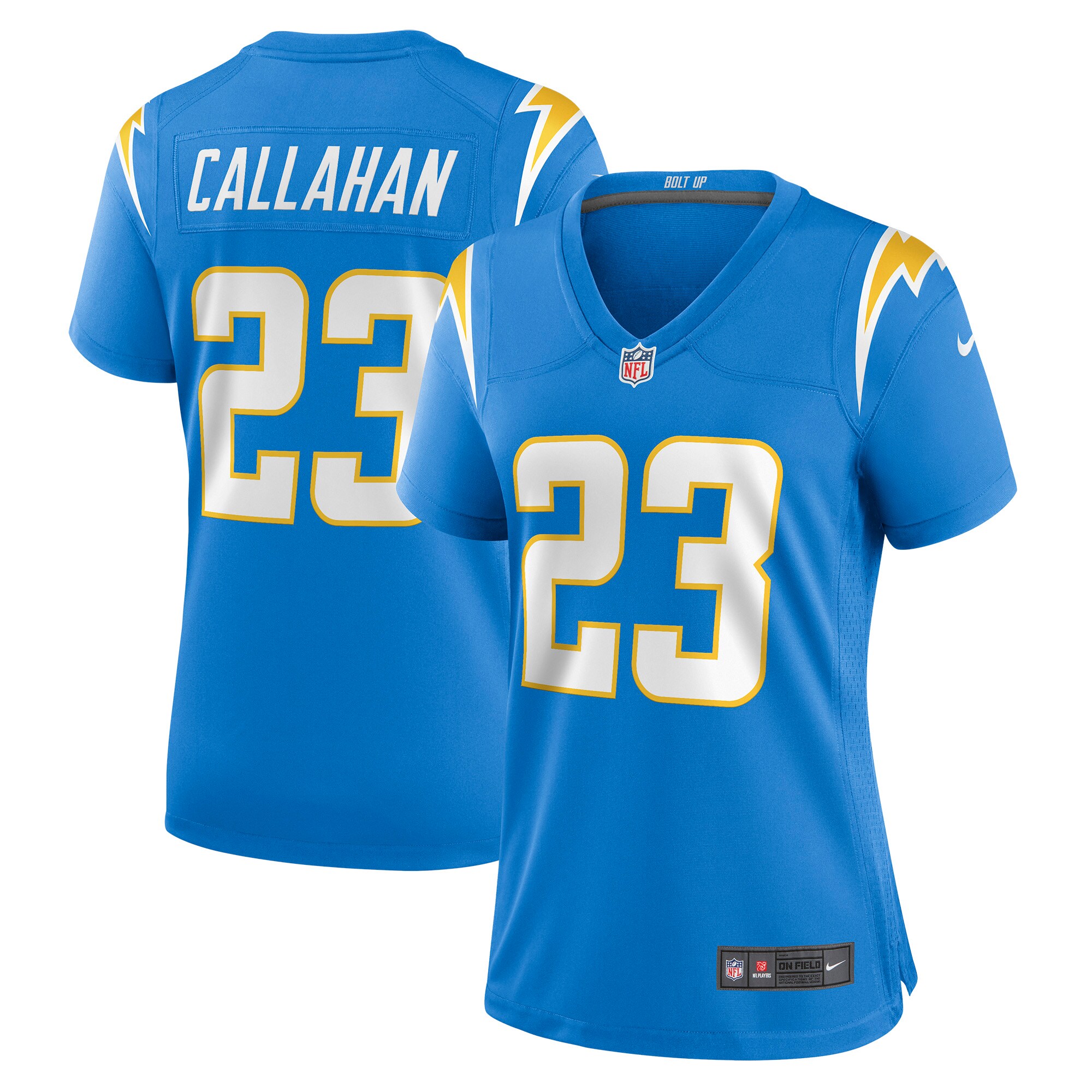 Bryce Callahan Los Angeles Chargers  Women's Game Jersey - Powder Blue