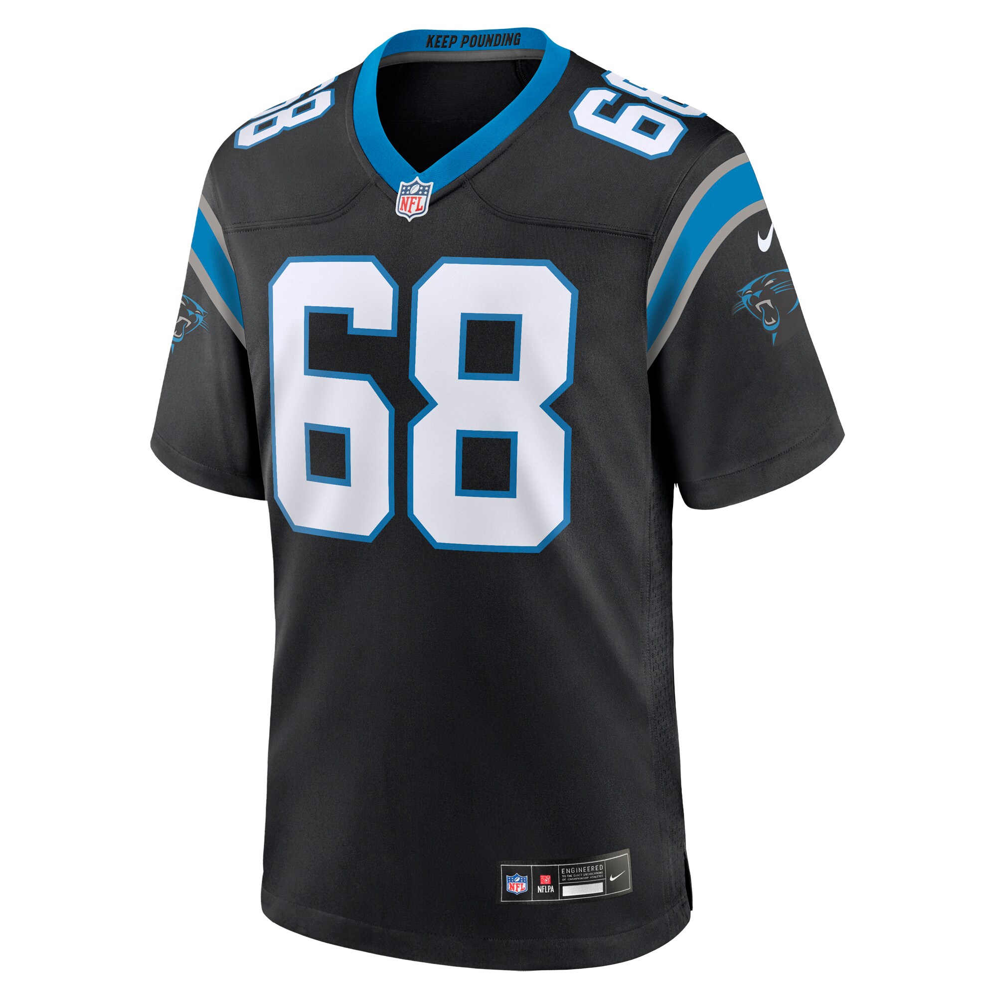 Sam Tecklenburg Carolina Panthers  Team Game Jersey - Black