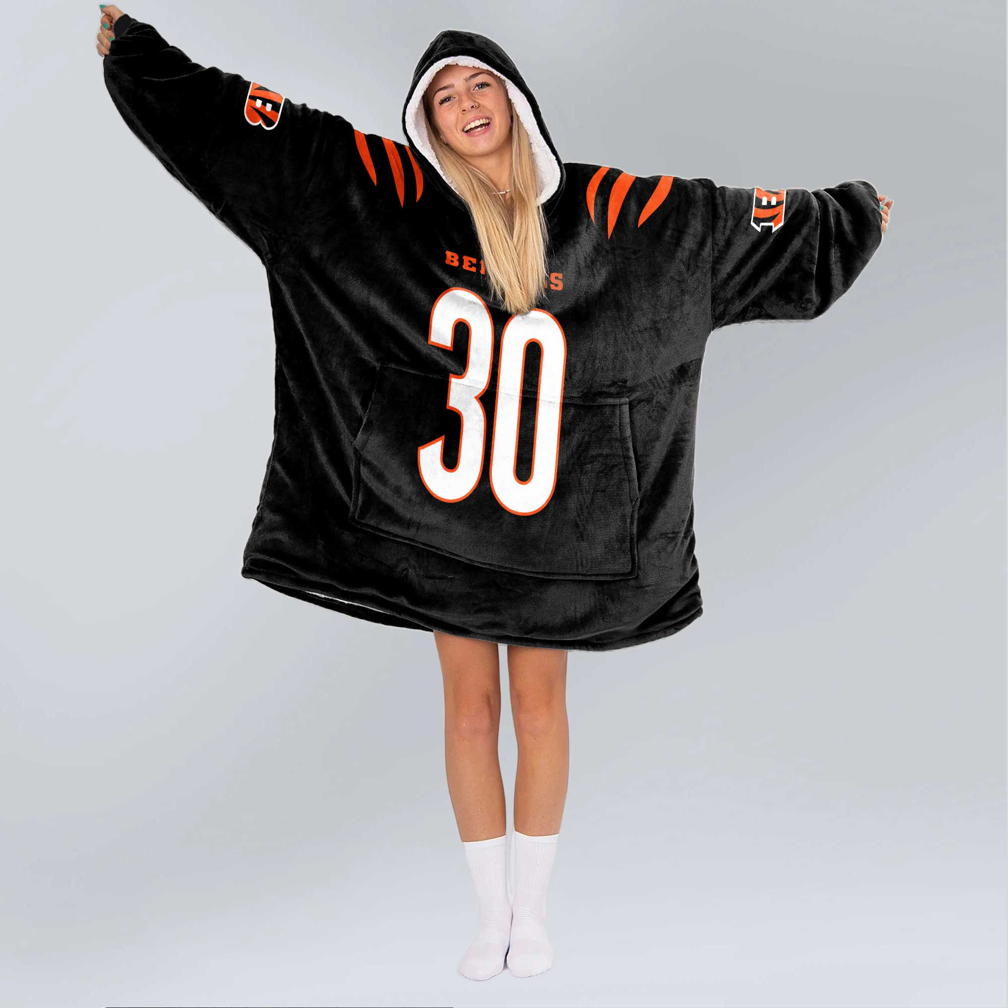 Adult 30 Cincinnati Football Unisex Blanket Hoodie
