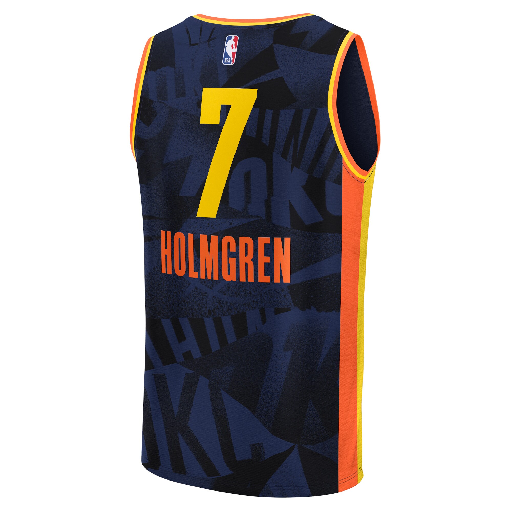 Unisex Oklahoma City Thunder Chet Holmgren  Navy 2023/24 Fast Break Jersey - City Edition