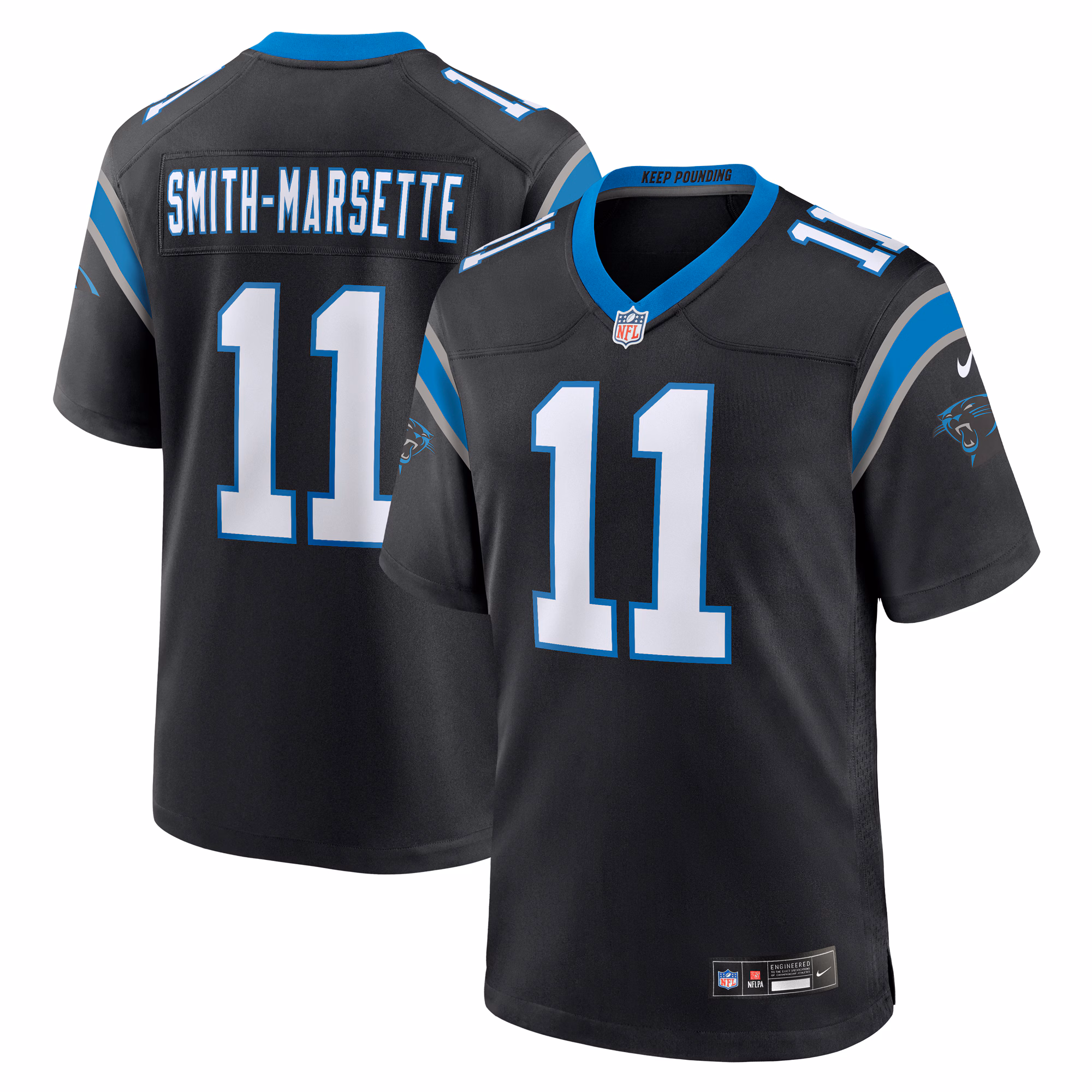 Ihmir Smith-Marsette Carolina Panthers Team Game Jersey -  Black