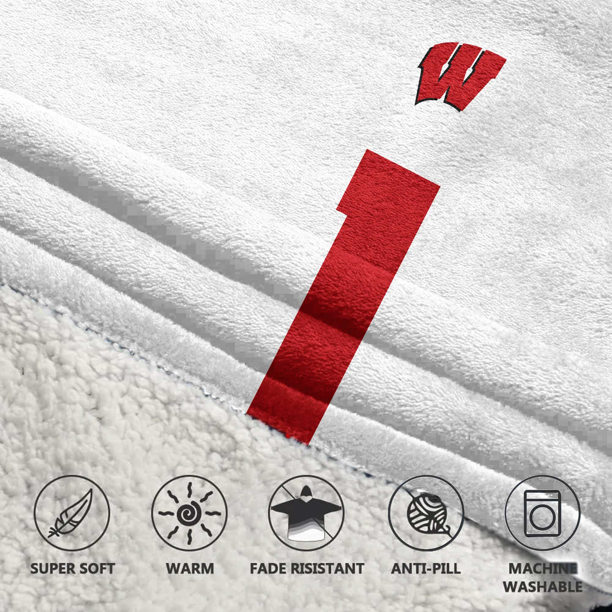 Kid #1 Wisconsin Football Unisex Blanket Hoodie
