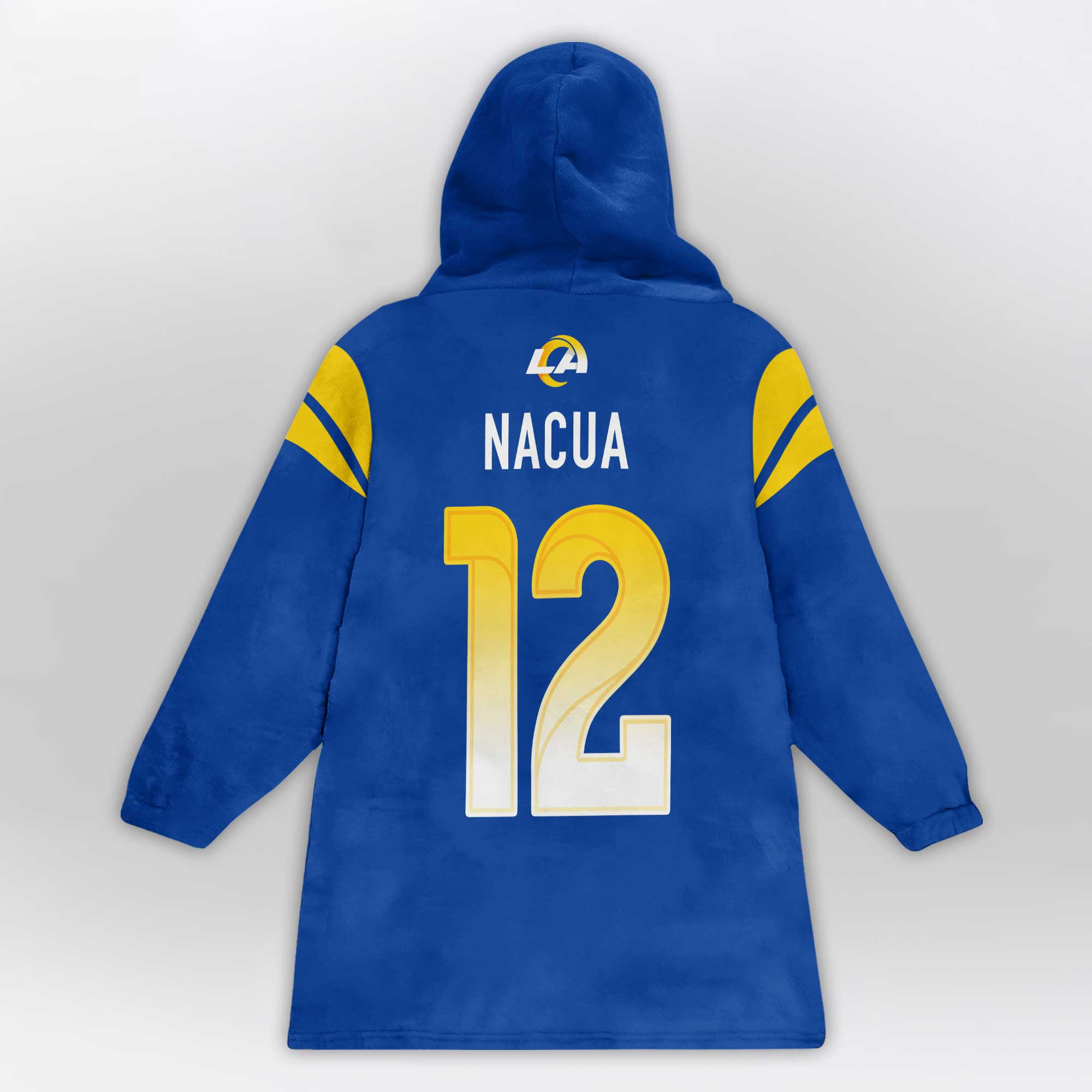 Adult P.N 12 Los Angeles R Football Unisex Blanket Hoodie