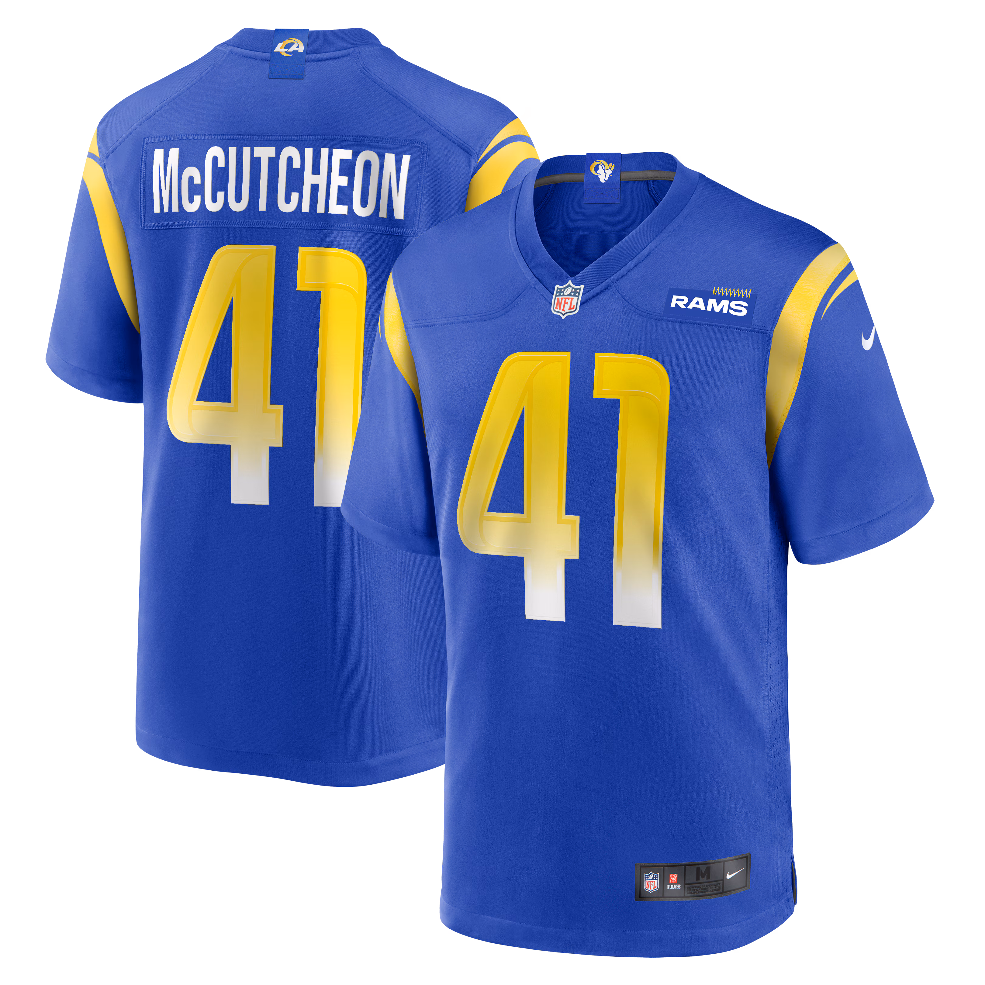 Cameron McCutcheon Los Angeles Rams  Game Jersey - Royal