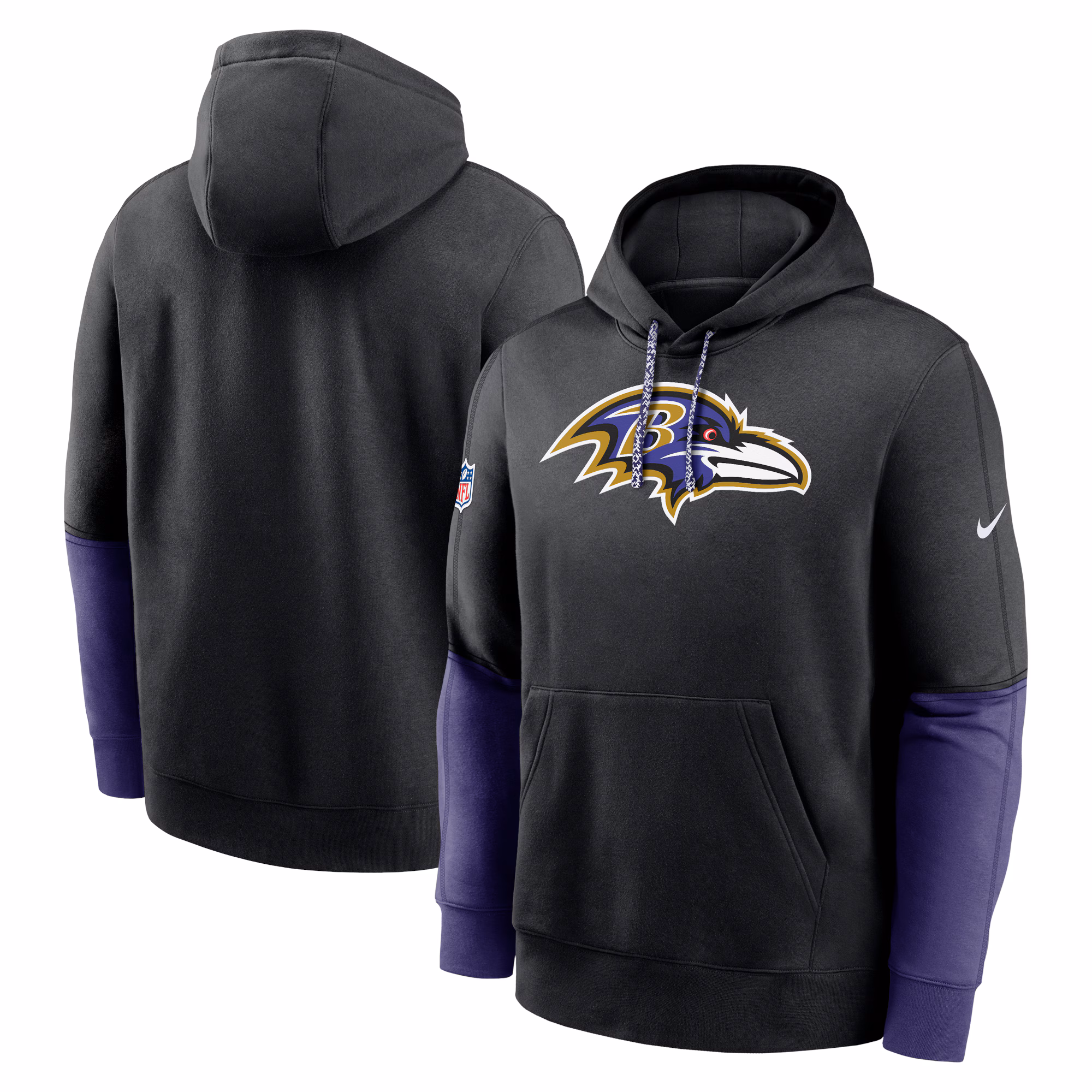 Baltimore Ravens 2024 Sideline Club Pullover Hoodie - Black
