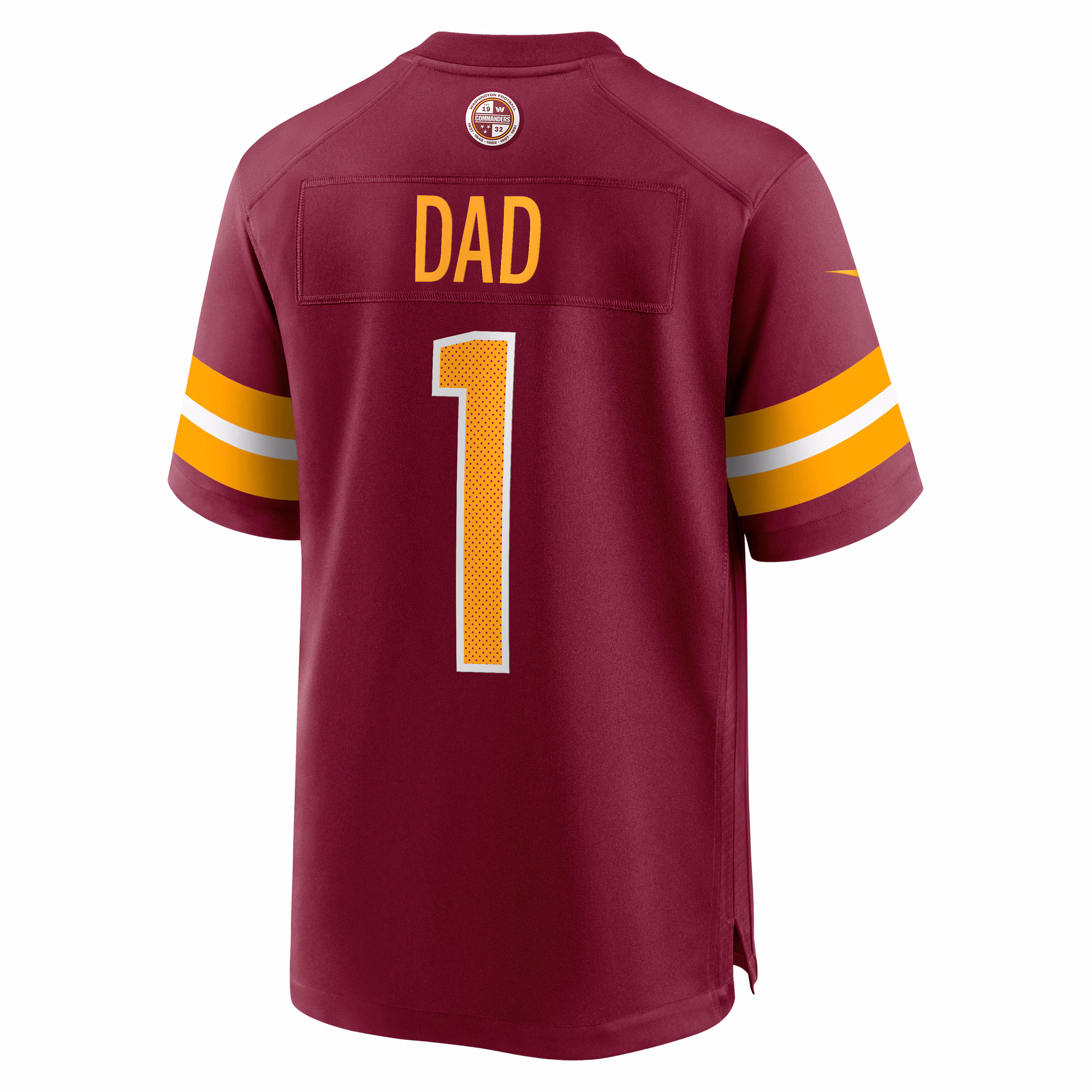 Number 1 Dad Washington Commanders Game Jersey - Burgundy