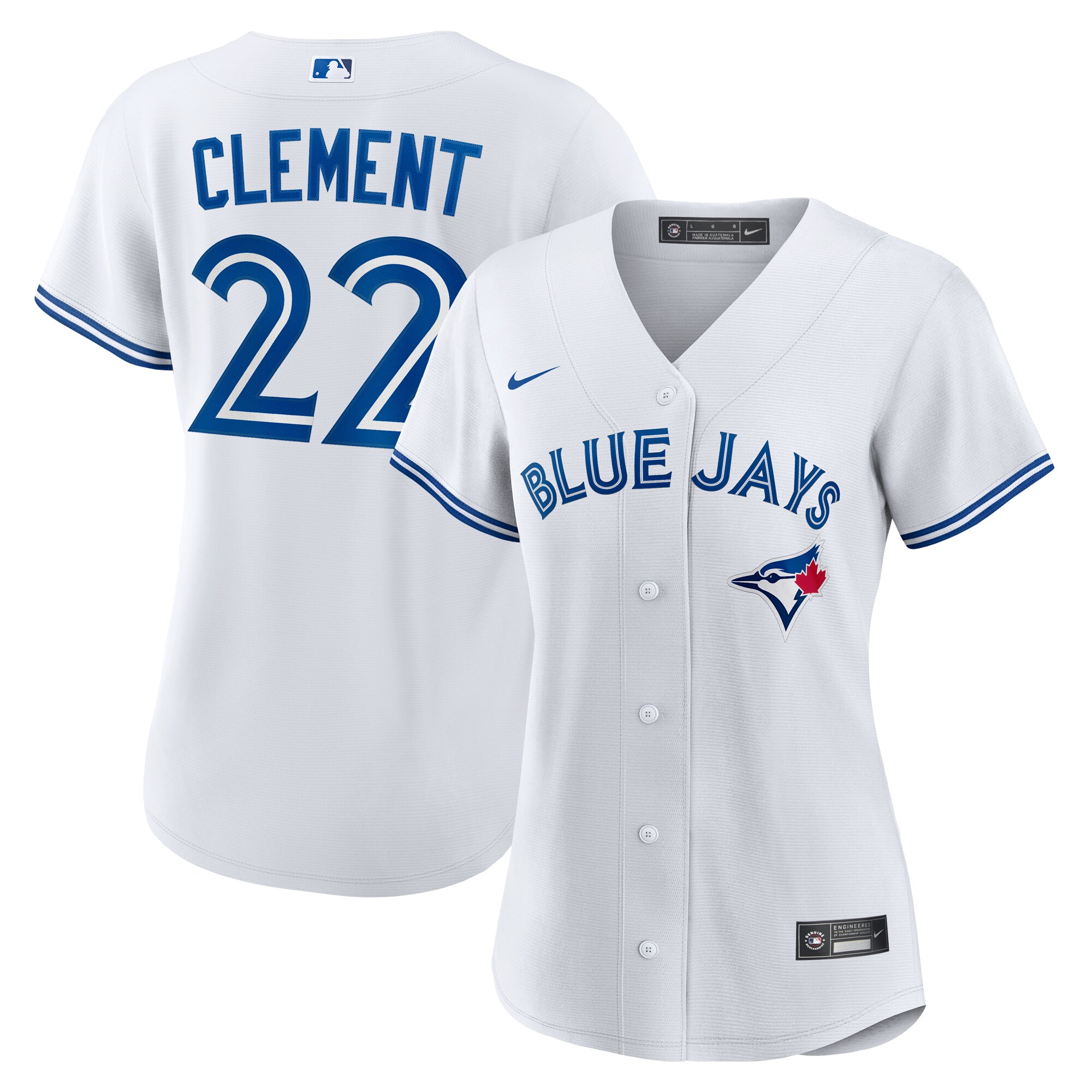 Ernie Clement #22 Toronto Blue Jays Women's Home Replica Jersey - White
