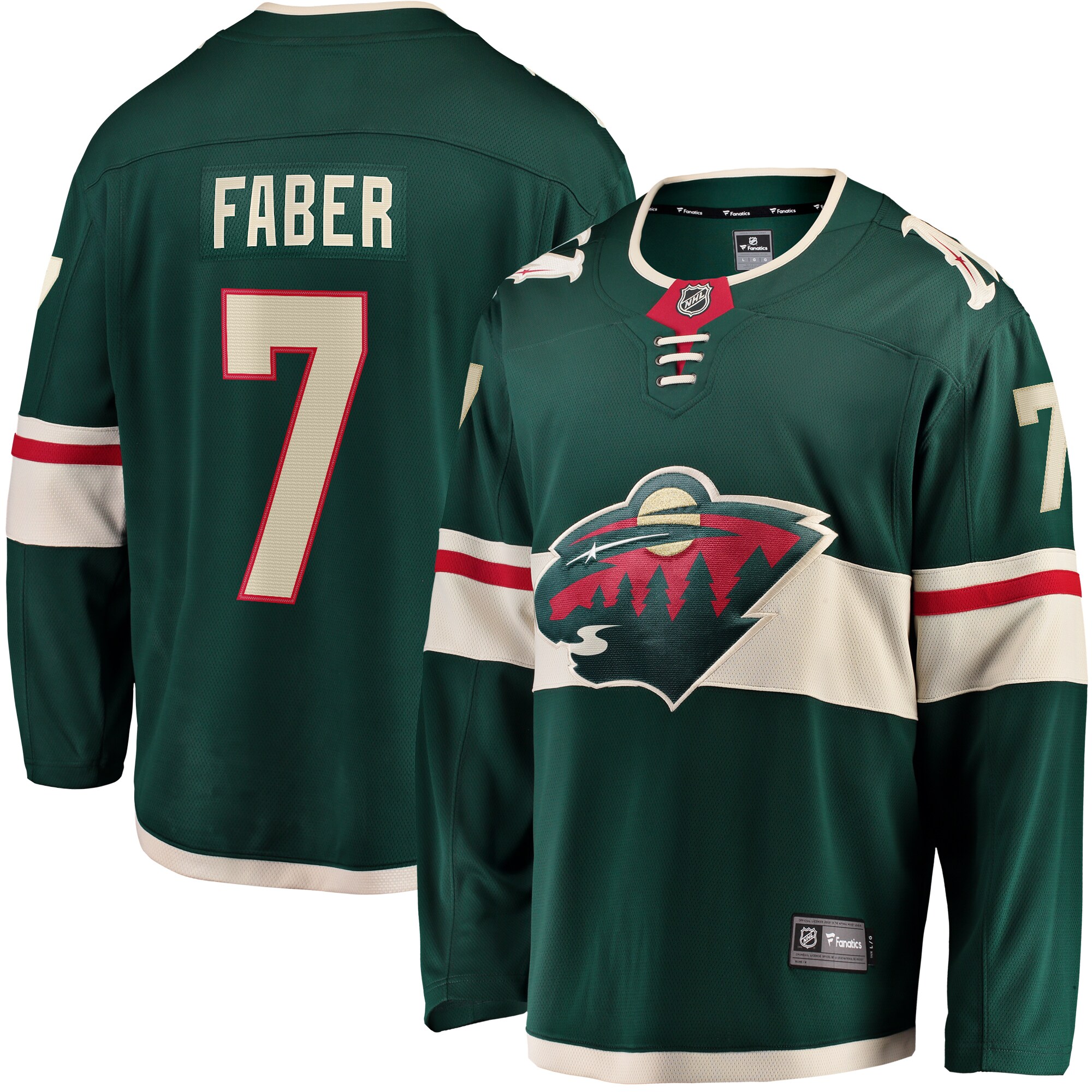 Brock Faber Minnesota Wild Home Breakaway Player Jersey - Green