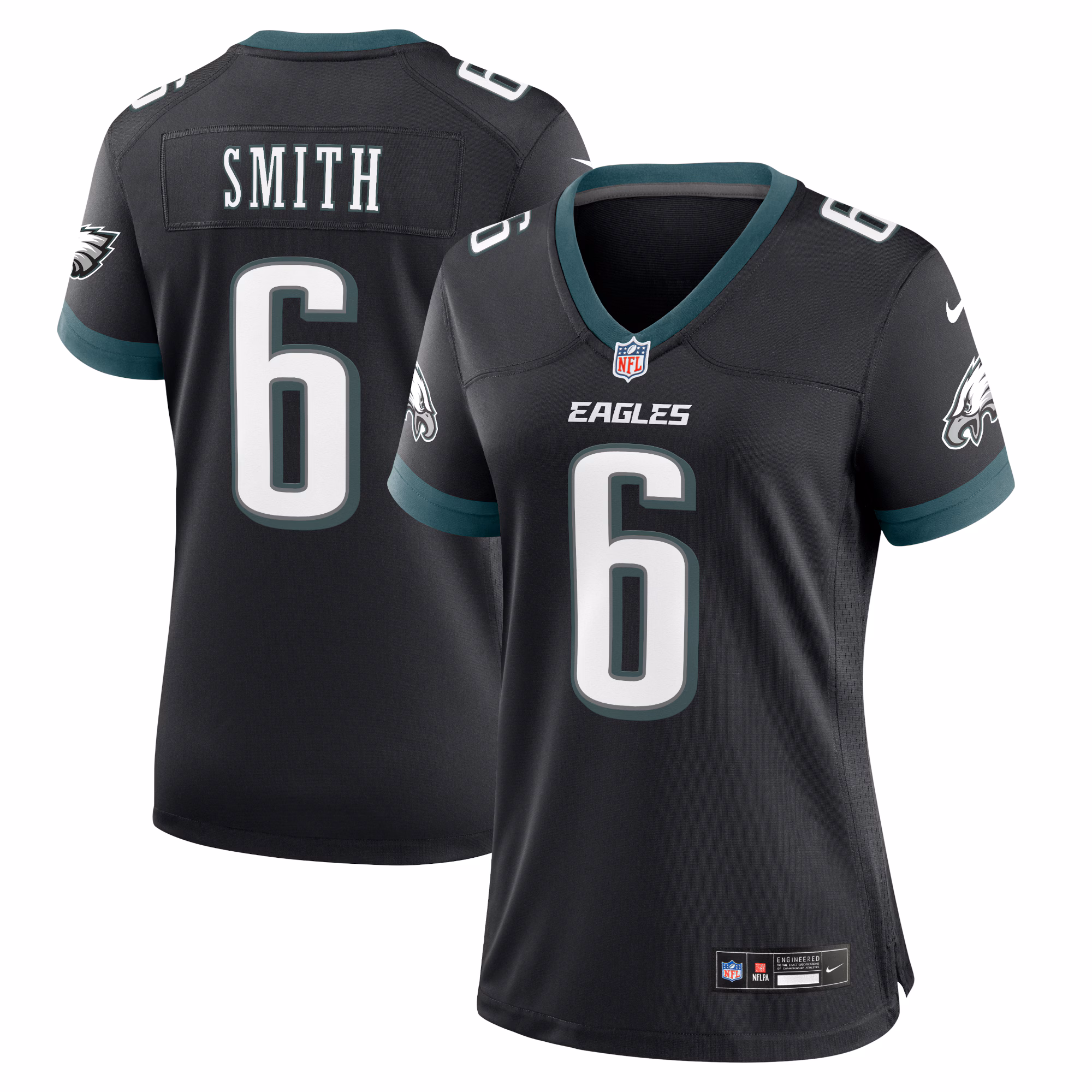DeVonta Smith Philadelphia Eagles Women's Team Game Jersey - Midnight Green