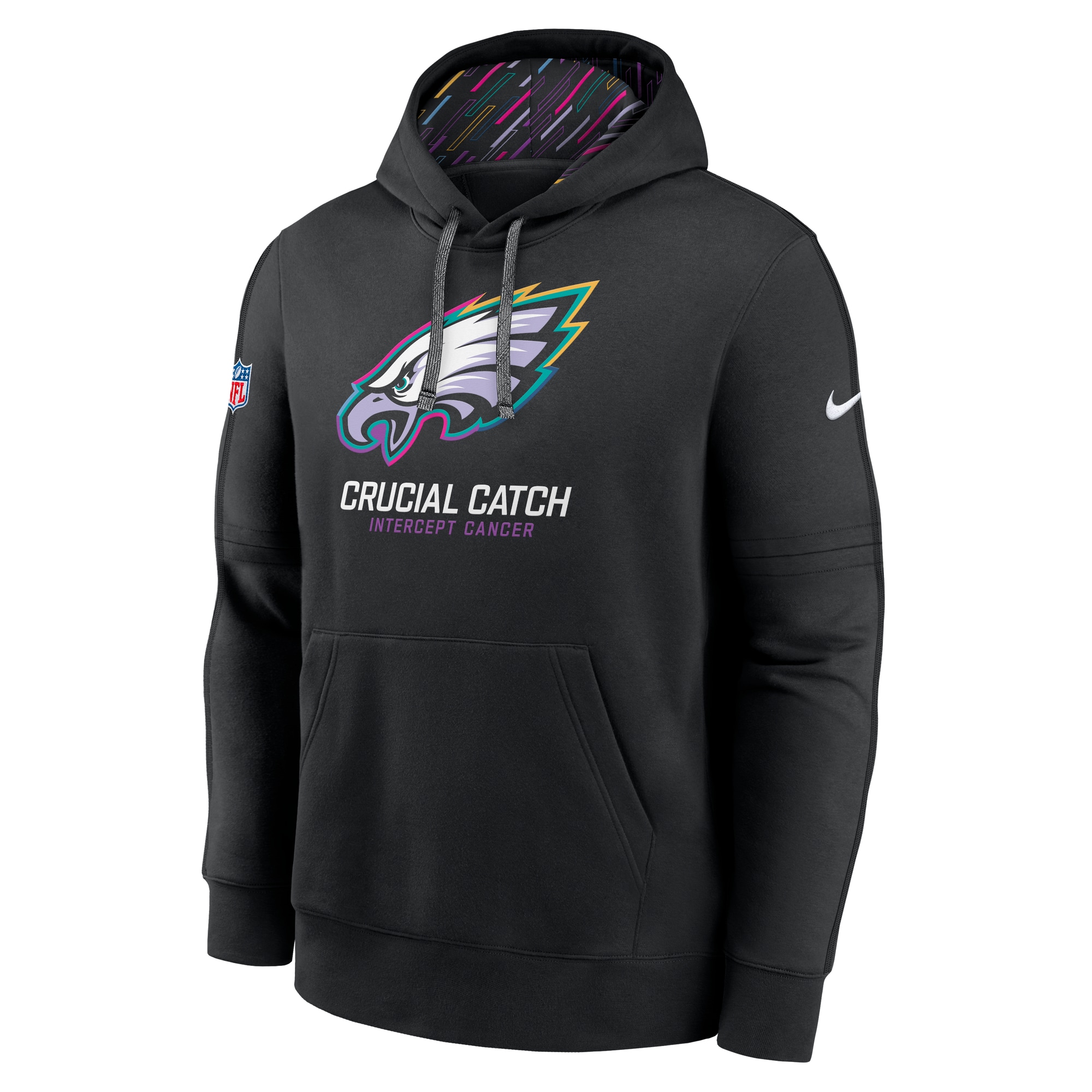 Philadelphia Eagles 2024 NFL Crucial Catch Club Pullover Hoodie - Black