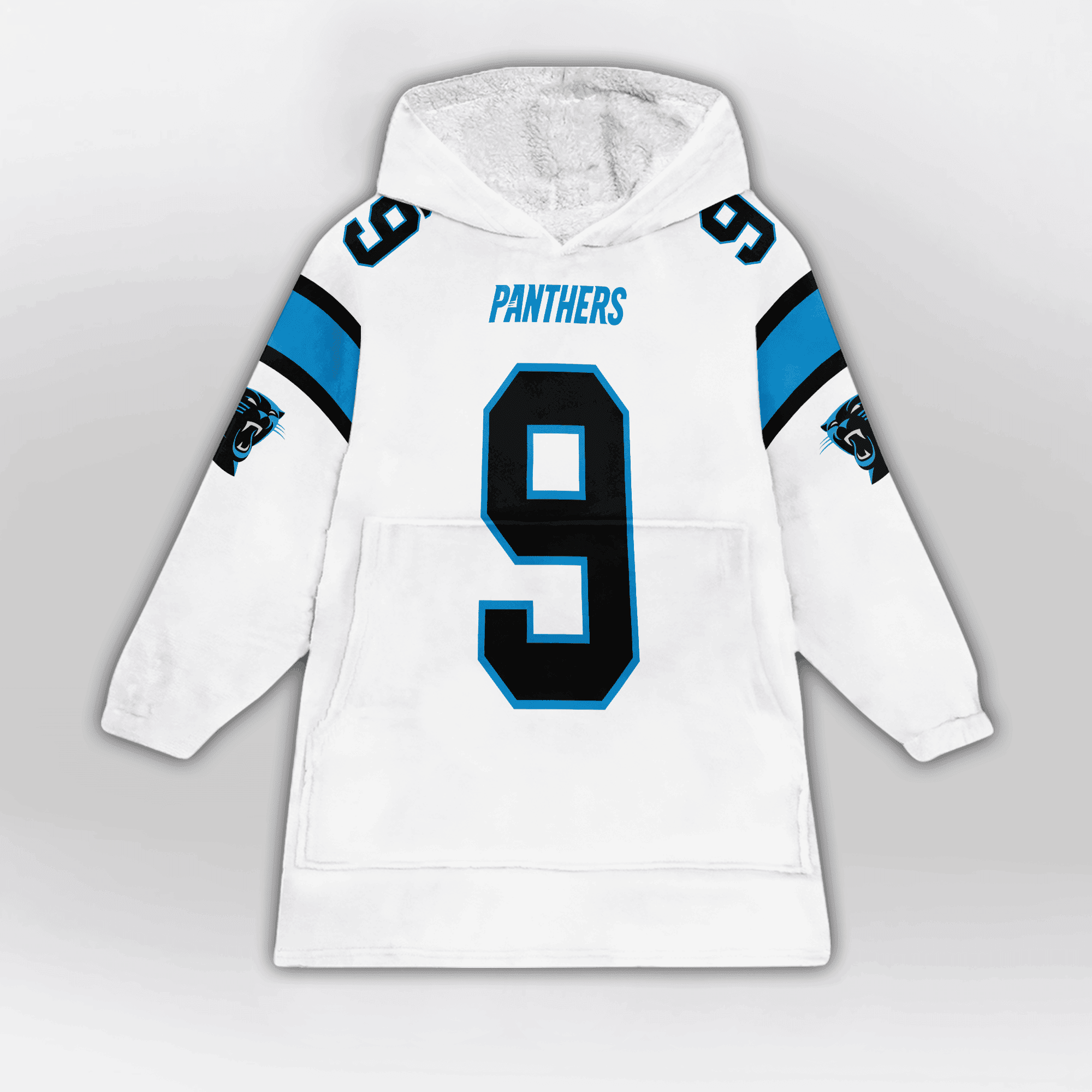 Kid 9 Carolina Football Unisex Blanket Hoodie