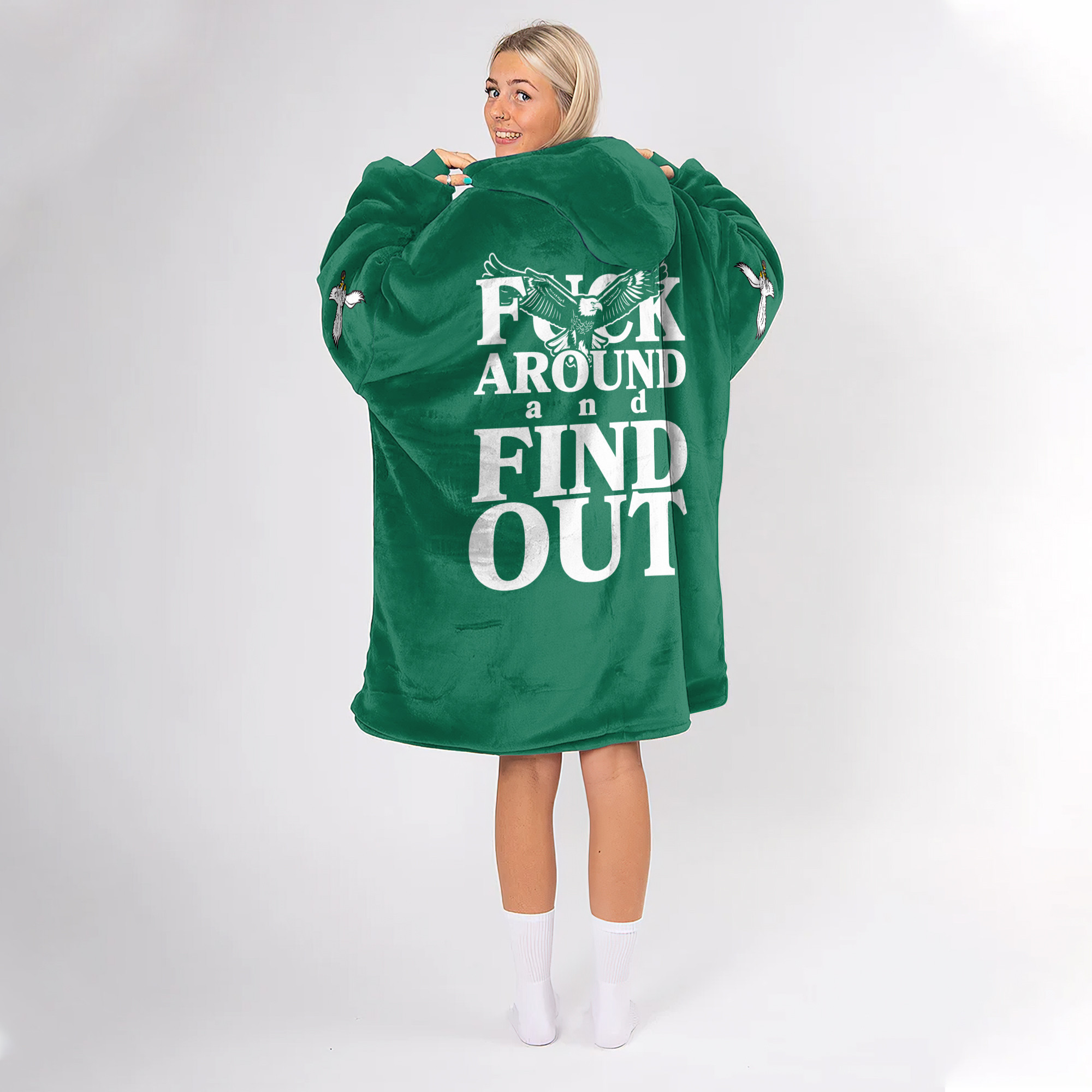 Adult Bird Gang Philadelphia Football Unisex Blanket Hoodie