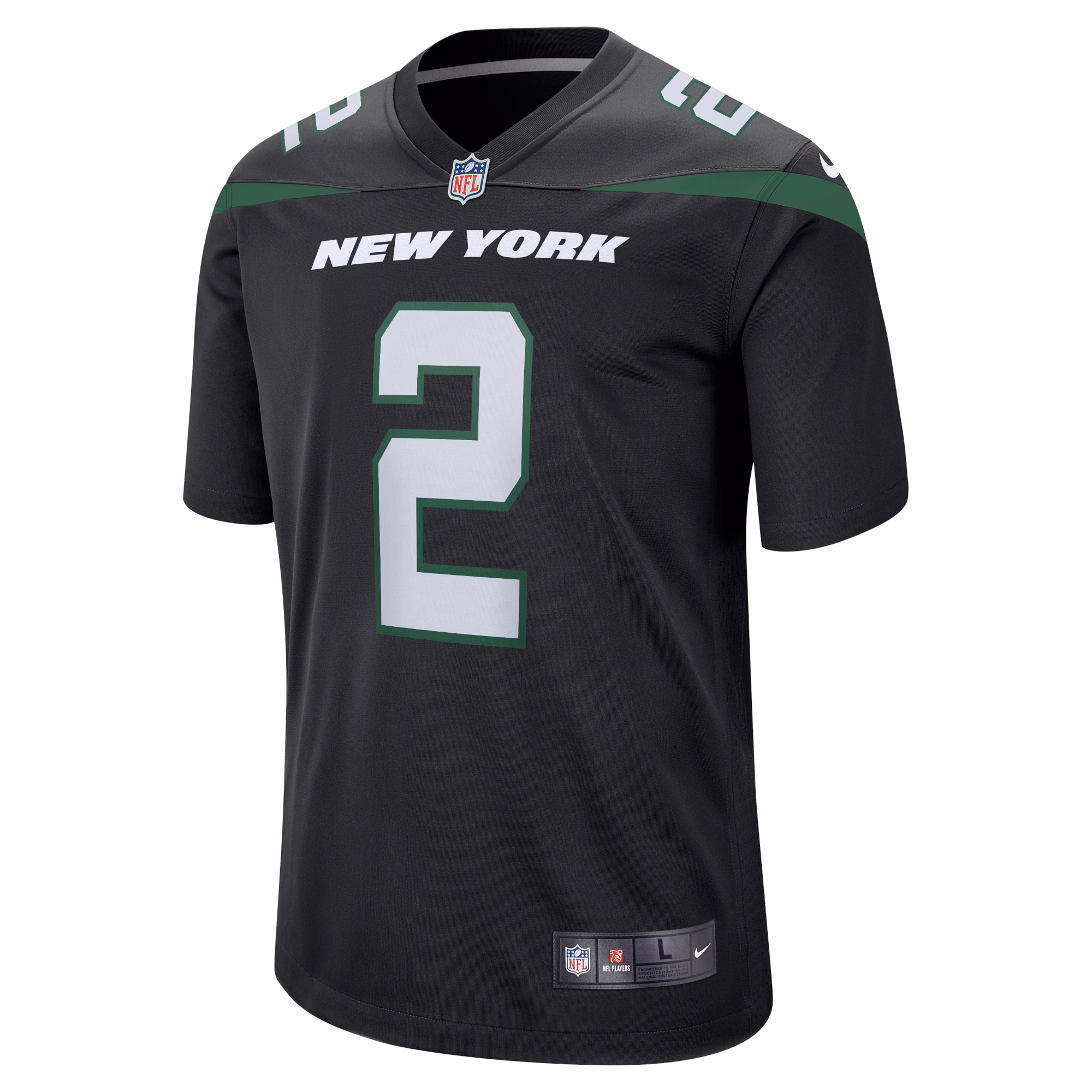 Zach Wilson New York Jets Youth Game Jersey - Black