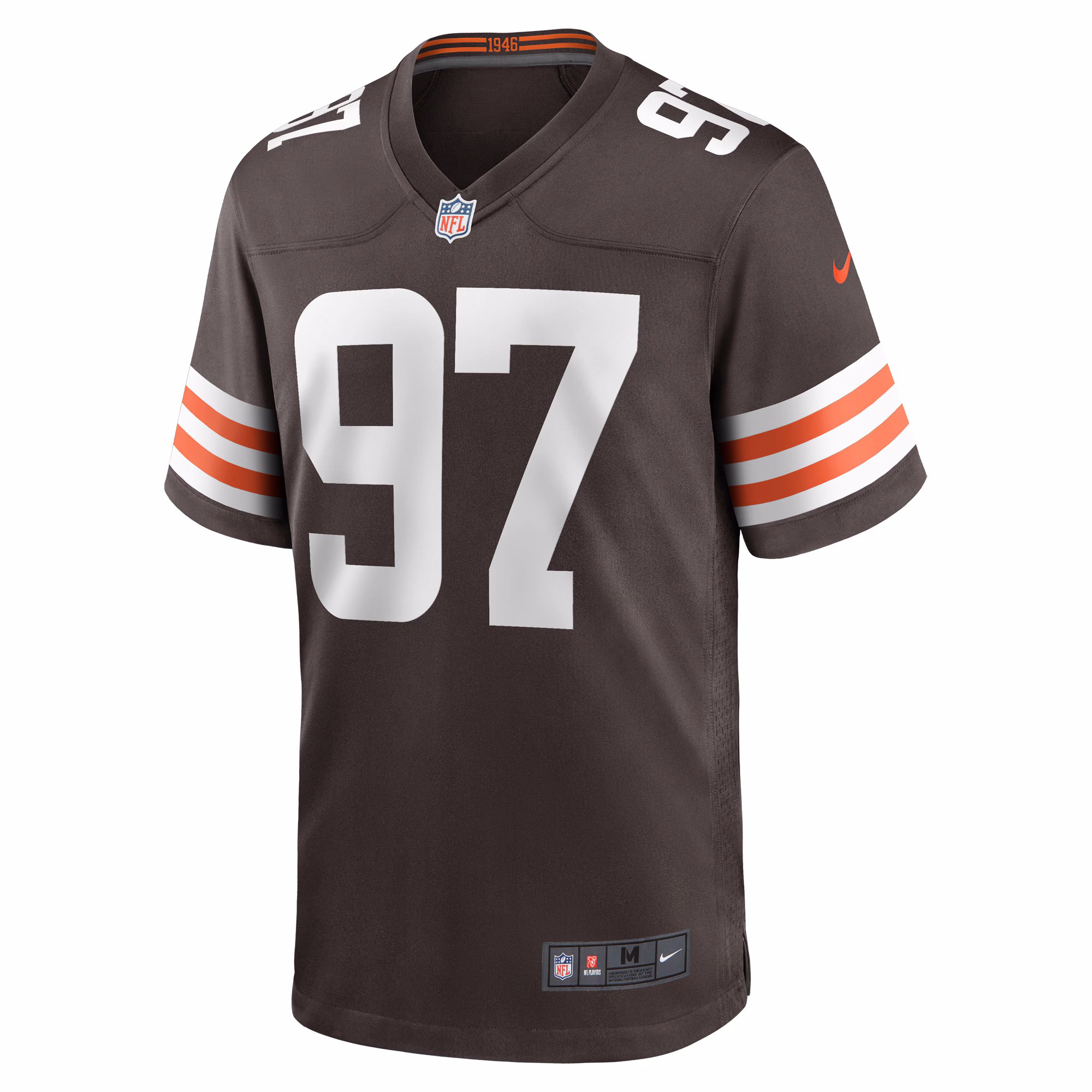 Tommy Togiai Cleveland Browns  Game Jersey -  Brown