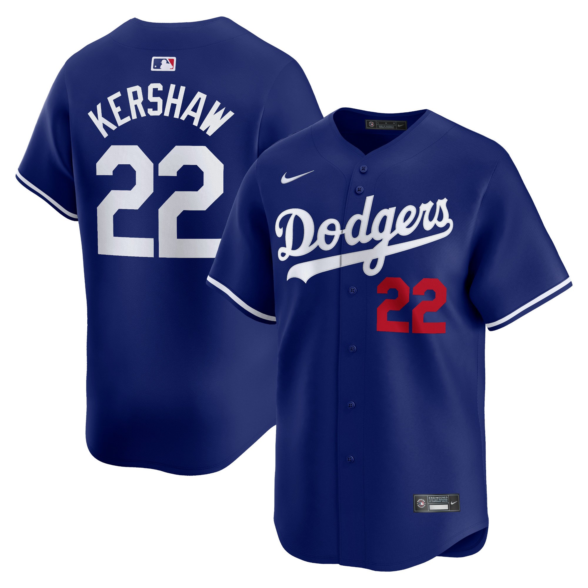Men's Los Angeles Dodgers Clayton Kershaw  Royal Alternate Limited Player Jersey