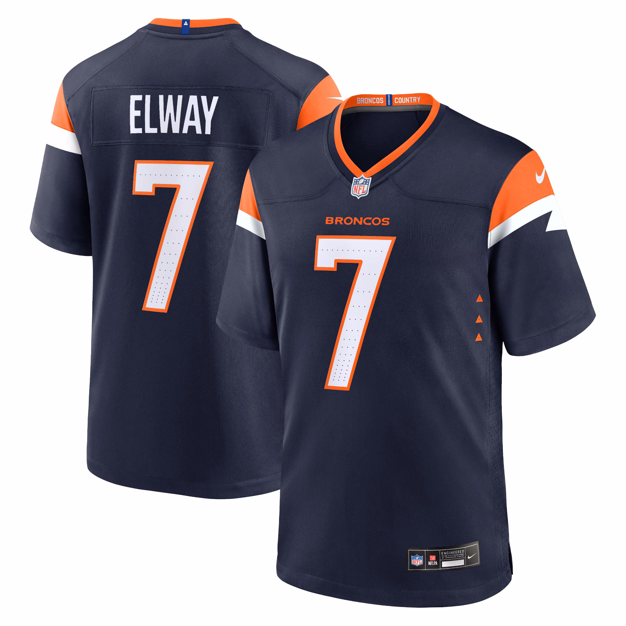 John Elway Denver Broncos Mile High Collection Retired Player Game Jersey - Orange