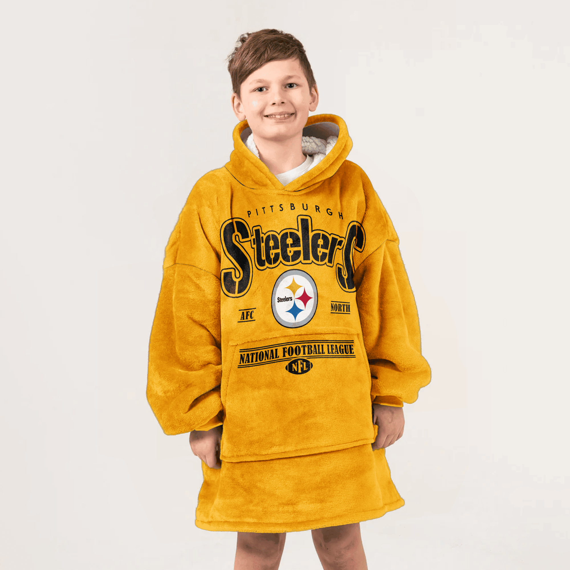 Adult Terrible Towel Pittsburgh Football Unisex Blanket Hoodie