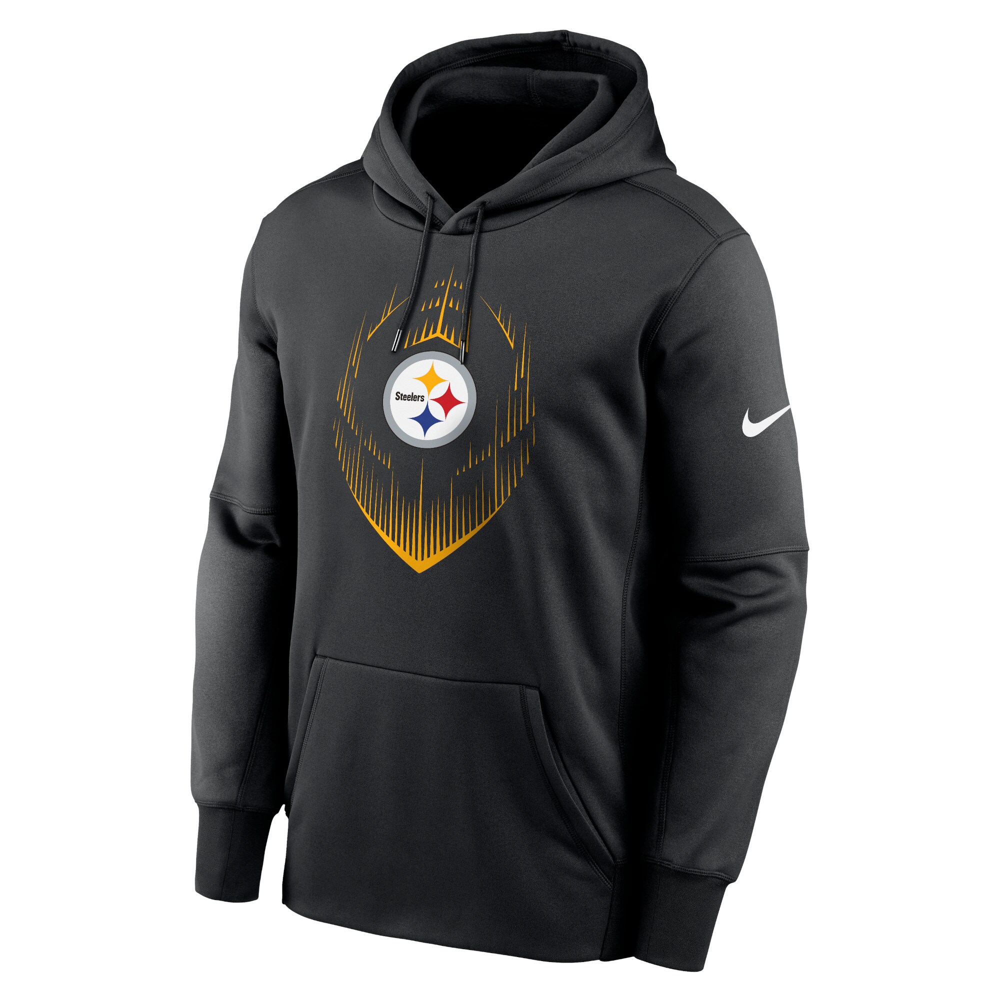 Pittsburgh Steelers Icon Performance Pullover Hoodie - Black