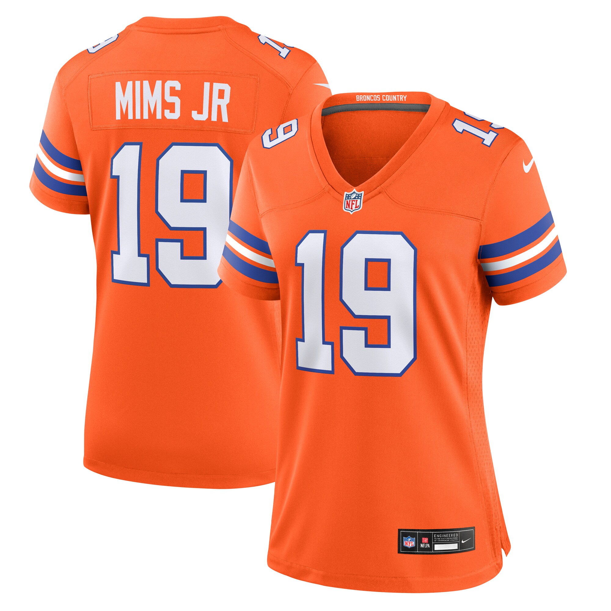 Marvin Mims Jr Denver Broncos Women's Mile High Collection 1977 Throwback Player Game Jersey - Orange