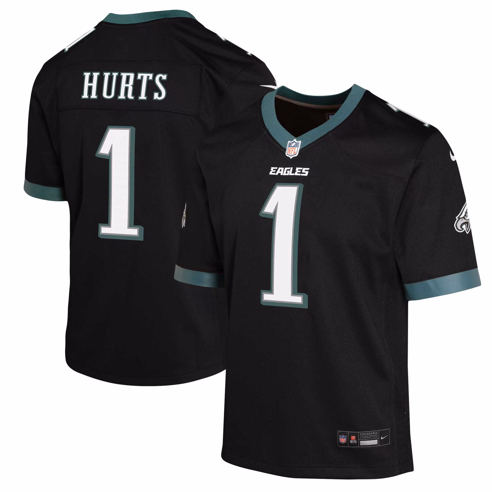 Jalen Hurts Philadelphia Eagles Youth Game Jersey - Black