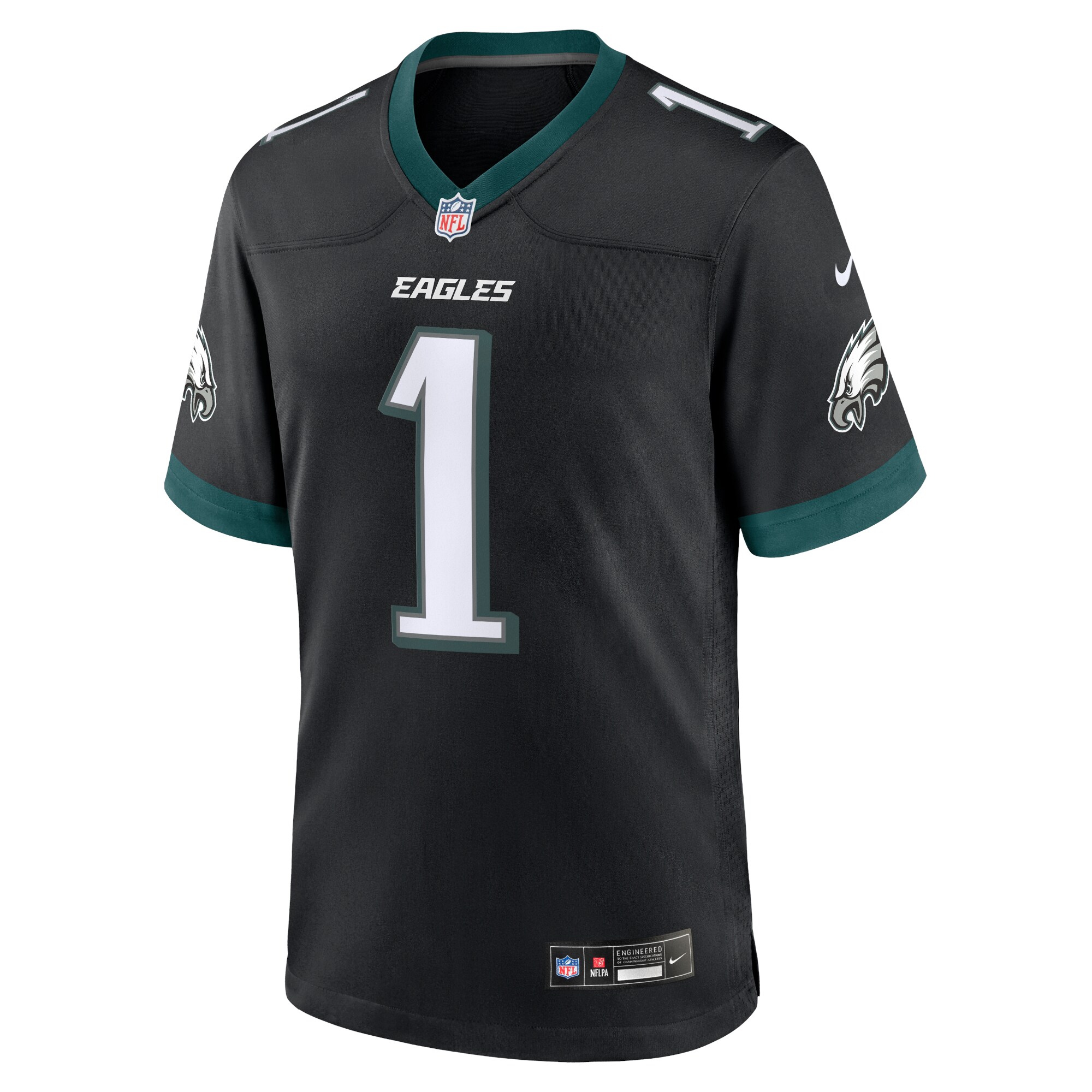 Jalen Hurts #1 Philadelphia Eagles Alternate Game Jersey - Black