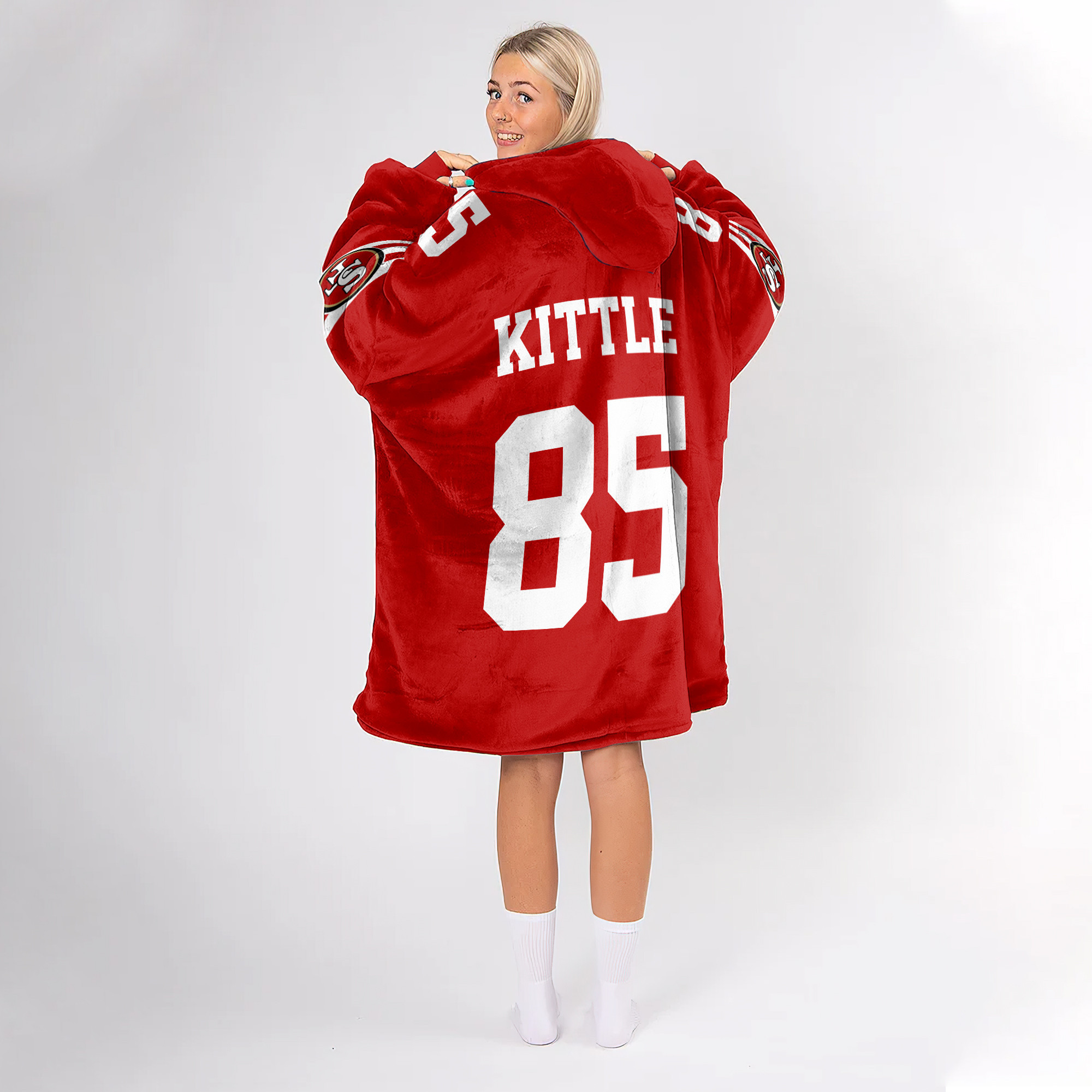 Adult 85 San Francisco 49ers Football Unisex Blanket Hoodie