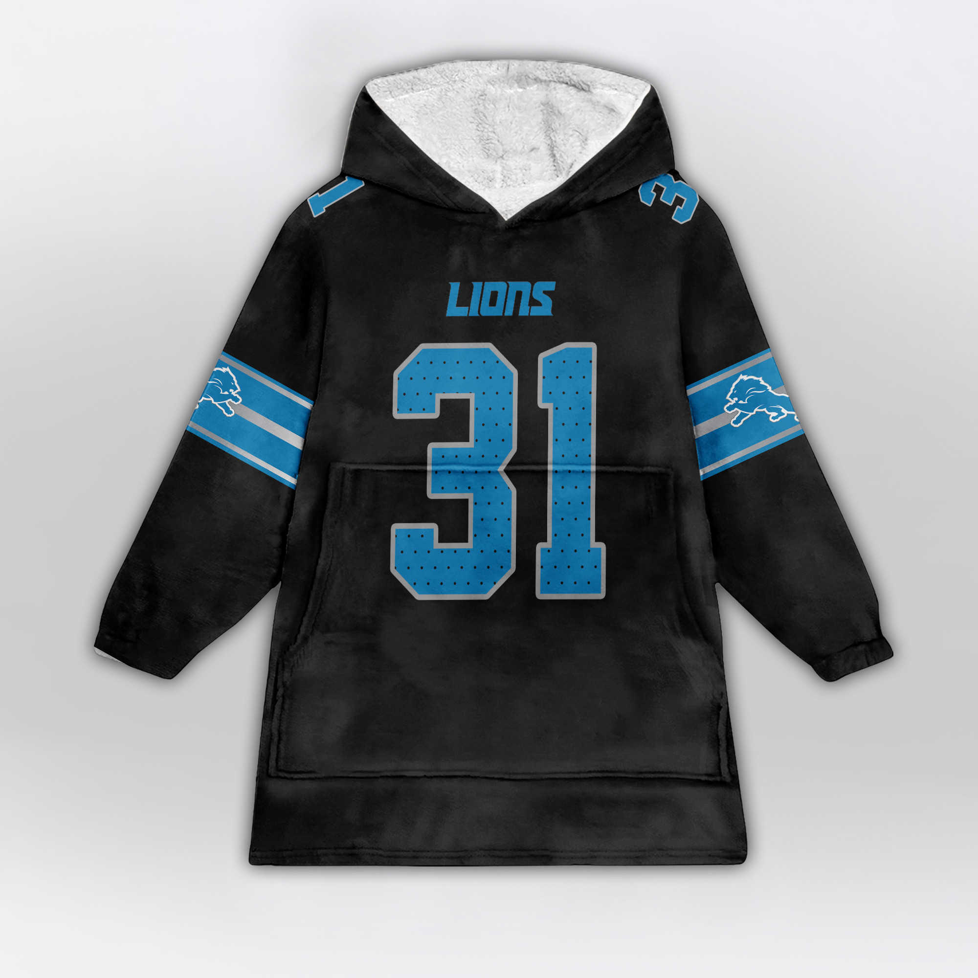 Kid 31 Detroit Football Unisex Blanket Hoodie