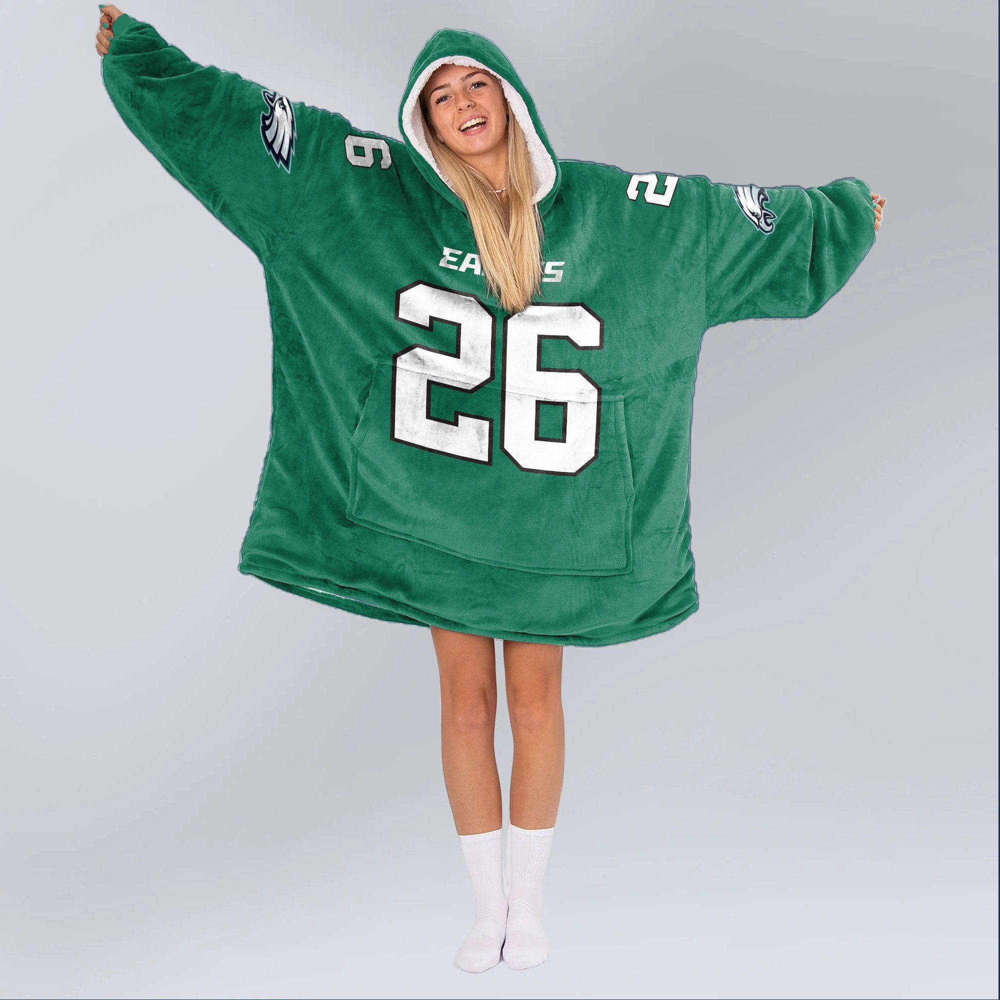 Adult S.B 26 Philadelphia Football Unisex Blanket Hoodie