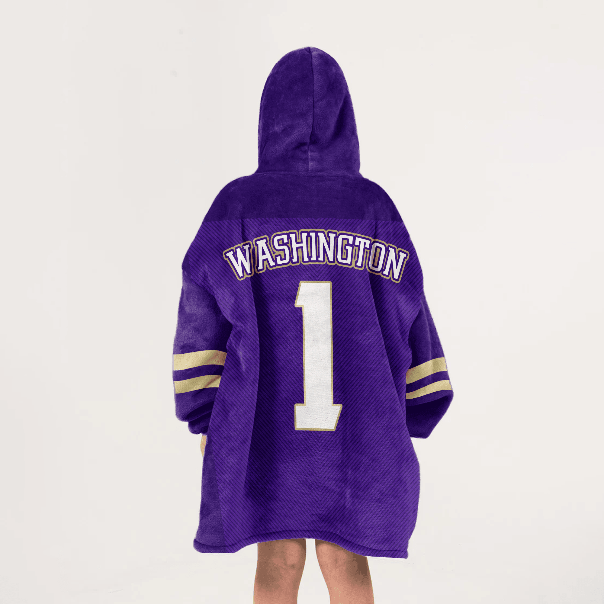 Kid 1 Washington Football Unisex Blanket Hoodie